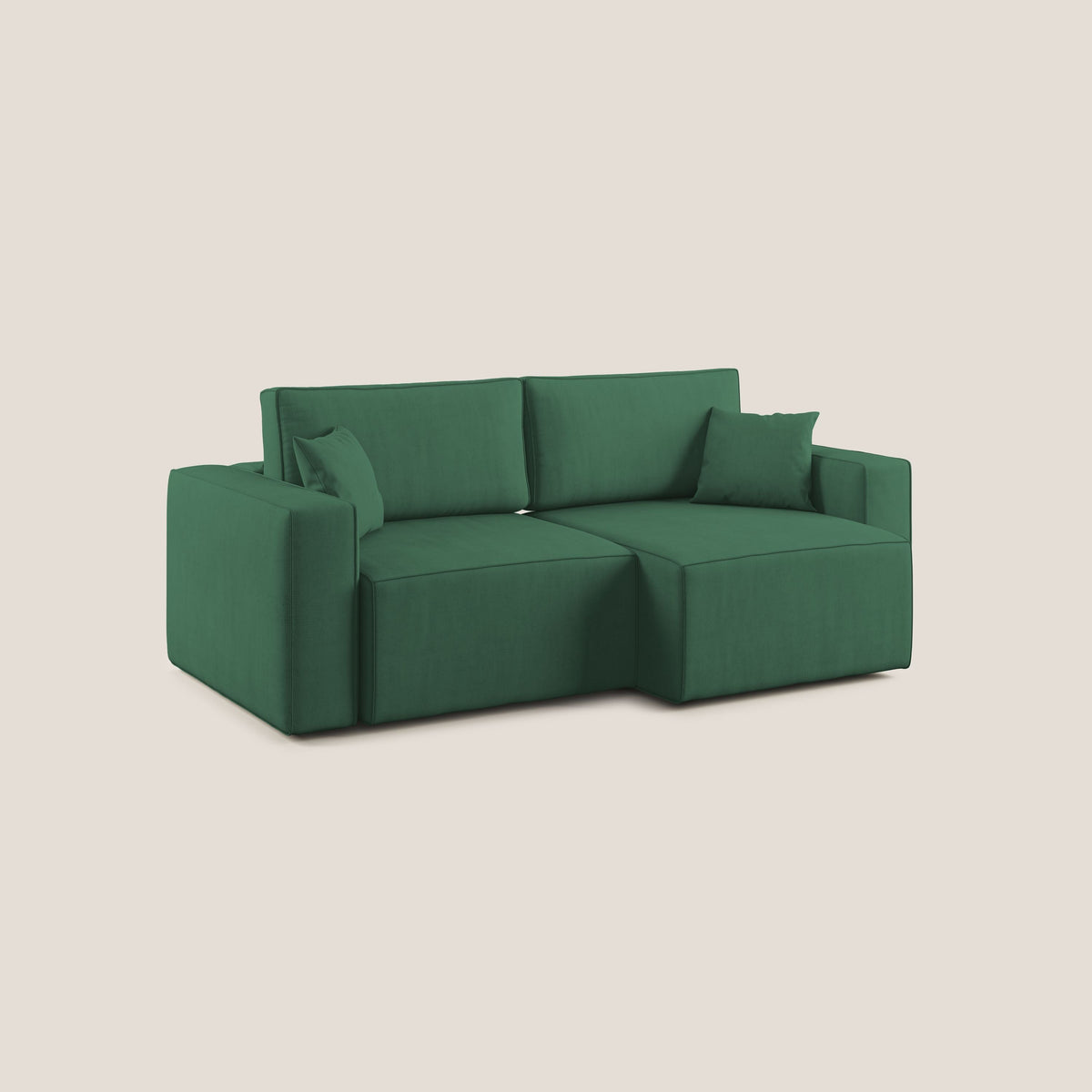 Morfeo divano con sedute estraibili in morbido tessuto impermeabile T02 verde - divitt.sbs
