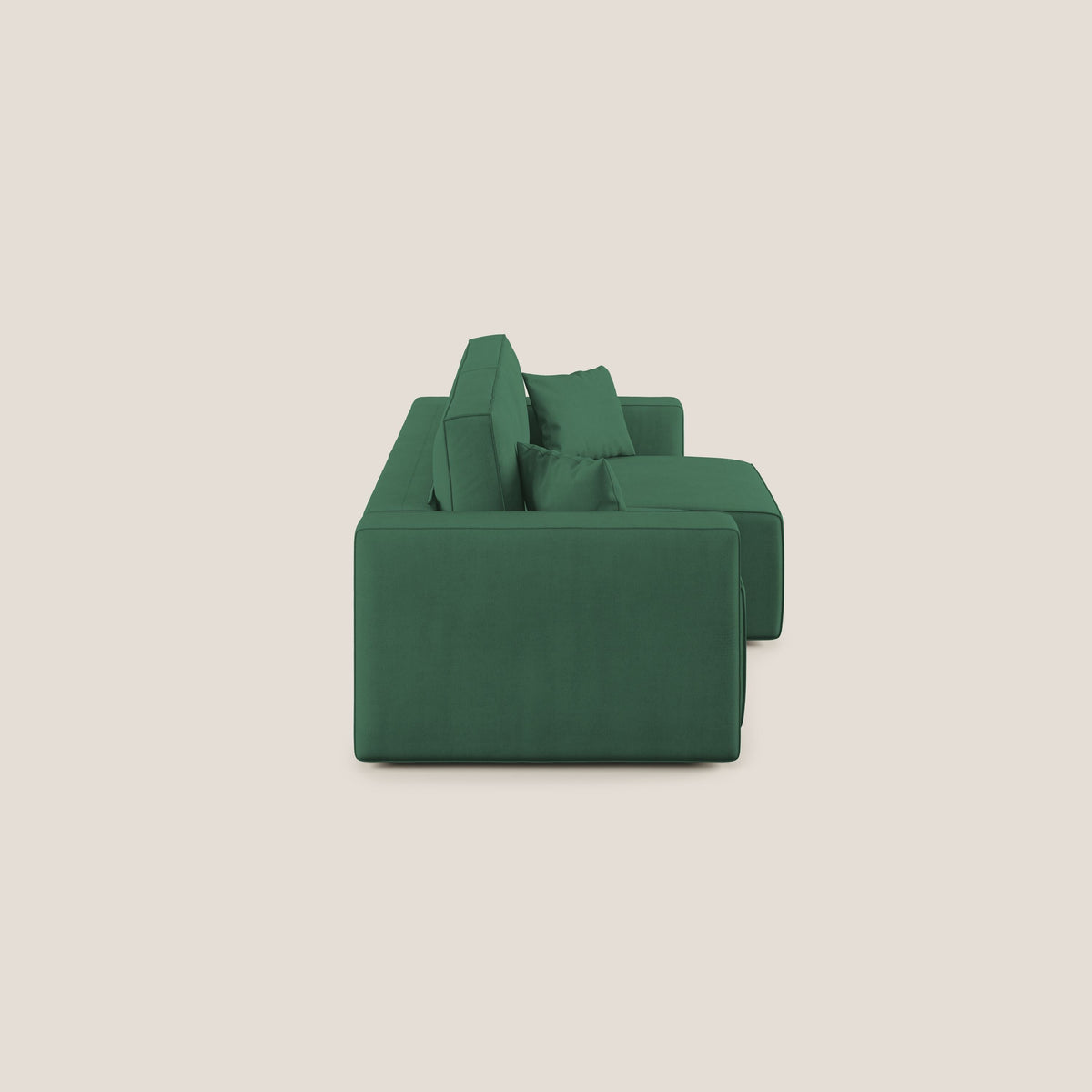 Morfeo divano con sedute estraibili in morbido tessuto impermeabile T02 verde - divitt.sbs