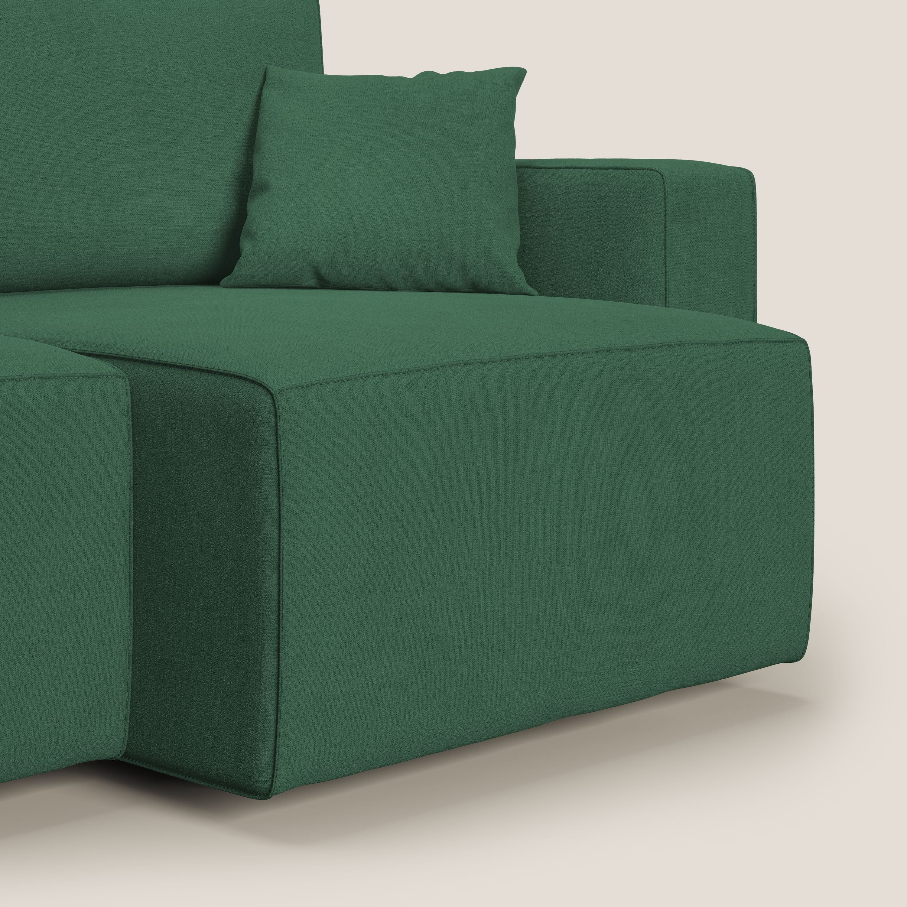 Morfeo divano con sedute estraibili in morbido tessuto impermeabile T02 verde - divitt.sbs