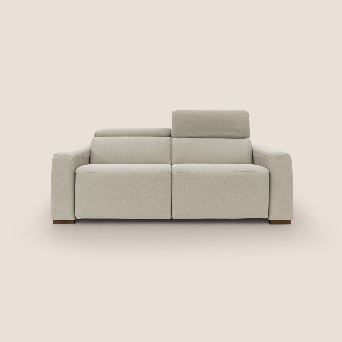Poseidon divano letto + relax elettrico in tessuto smacchiabile impermeabile T05 panna - divitt.sbs