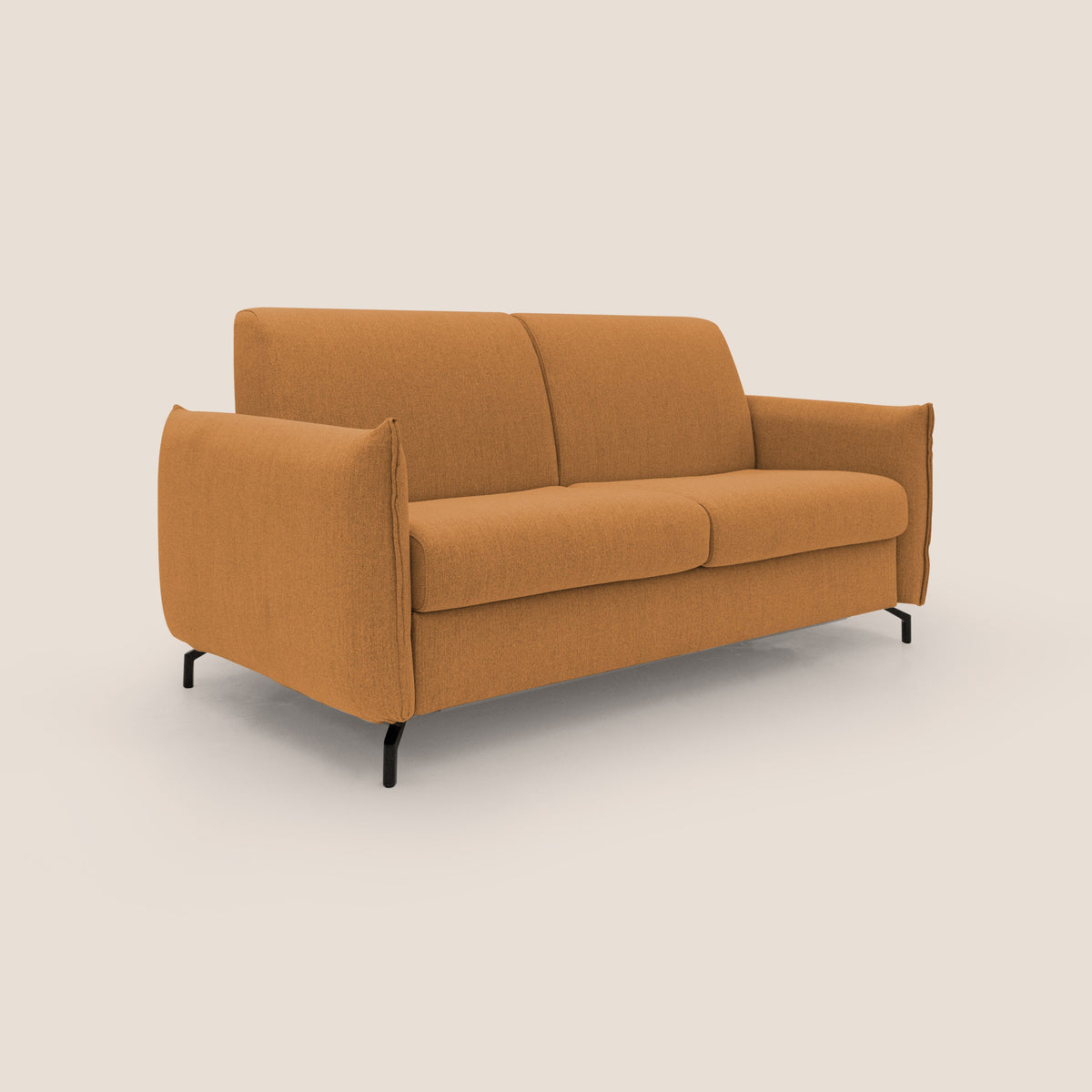Scarlet divano letto in tessuto misto cotone impermeabile T19 arancio - divitt.sbs