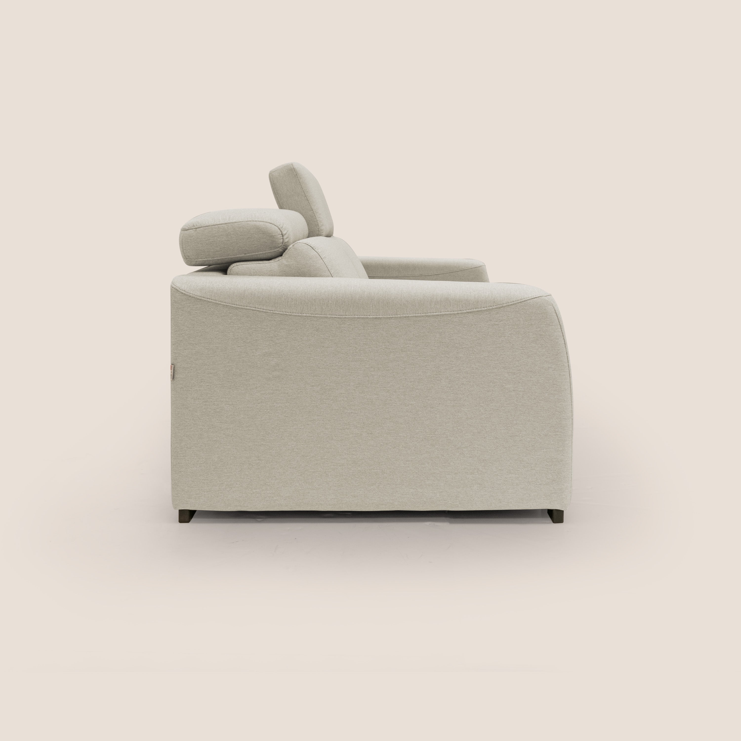 Poseidon divano letto + relax elettrico in tessuto smacchiabile impermeabile T05 panna - divitt.sbs