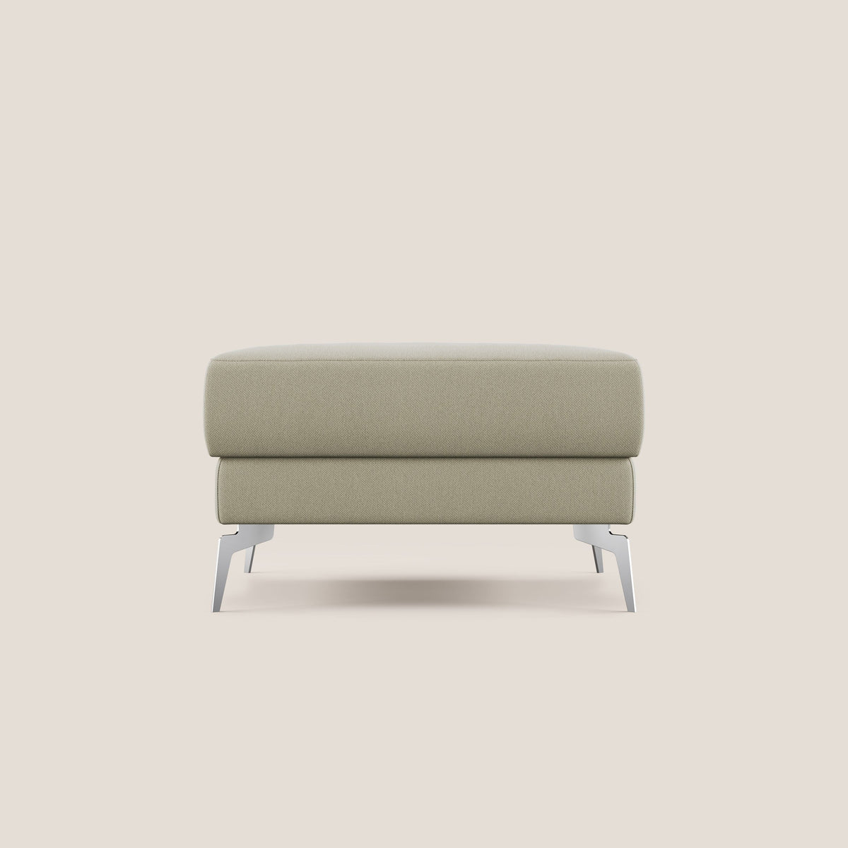 Star Pouf con piedini alti in tessuto smacchiabile T05 panna - divitt.sbs