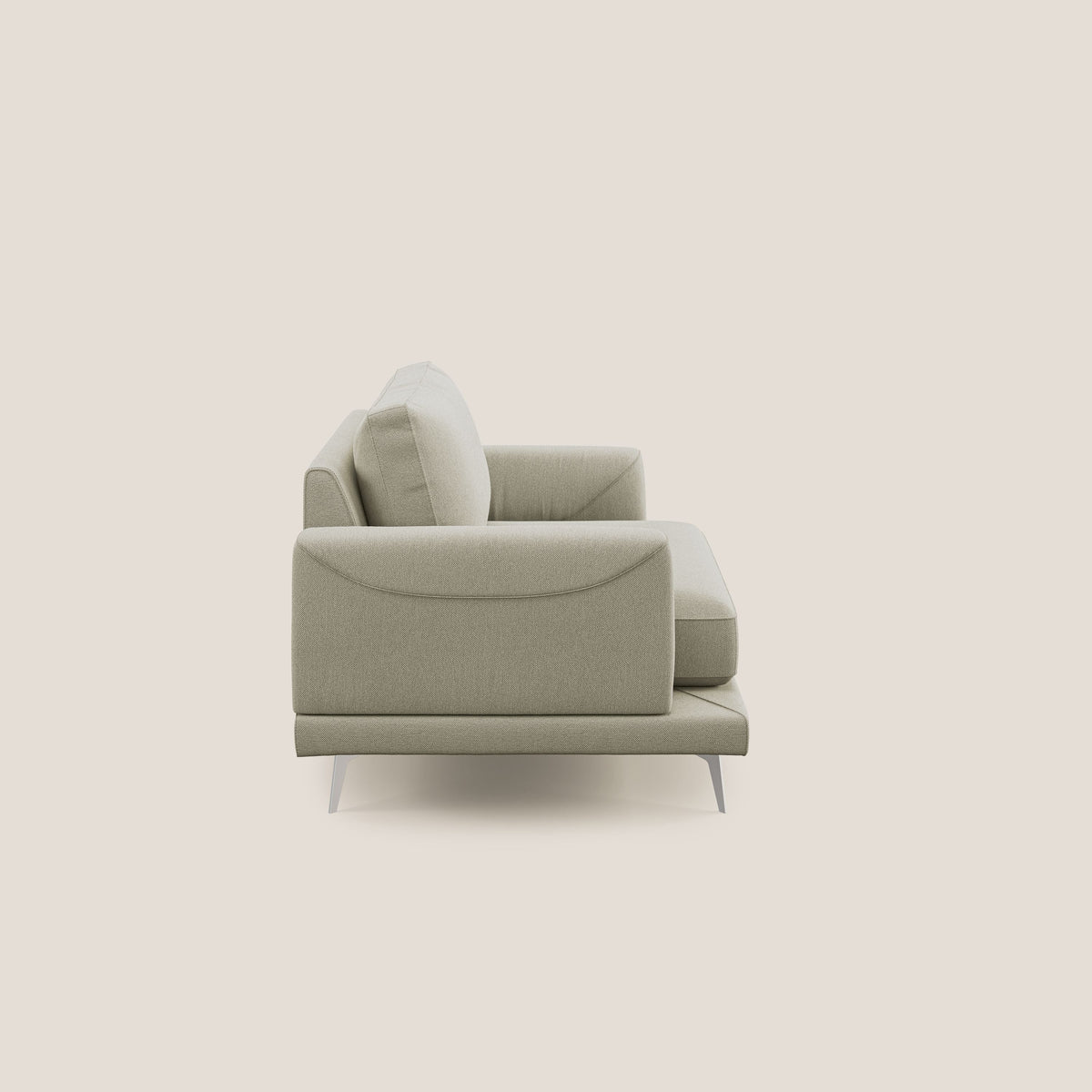 Dorian poltrona moderna in tessuto smacchiabile T05 panna - divitt.sbs