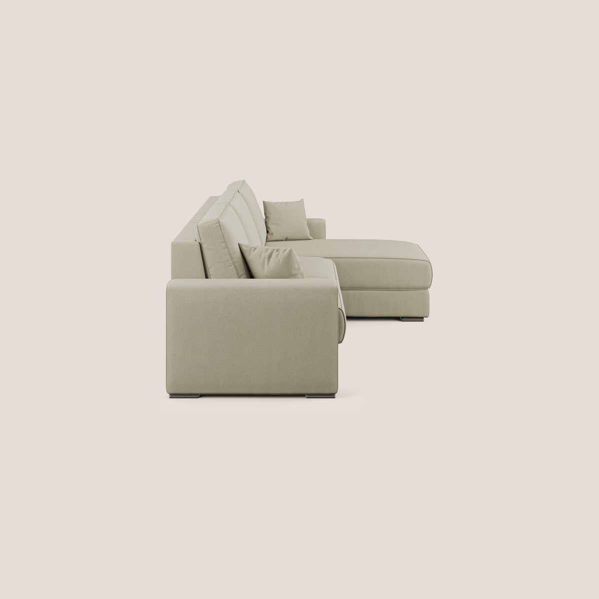 Dream Divano letto angolare in tessuto smacchiabile T05 panna - divitt.sbs