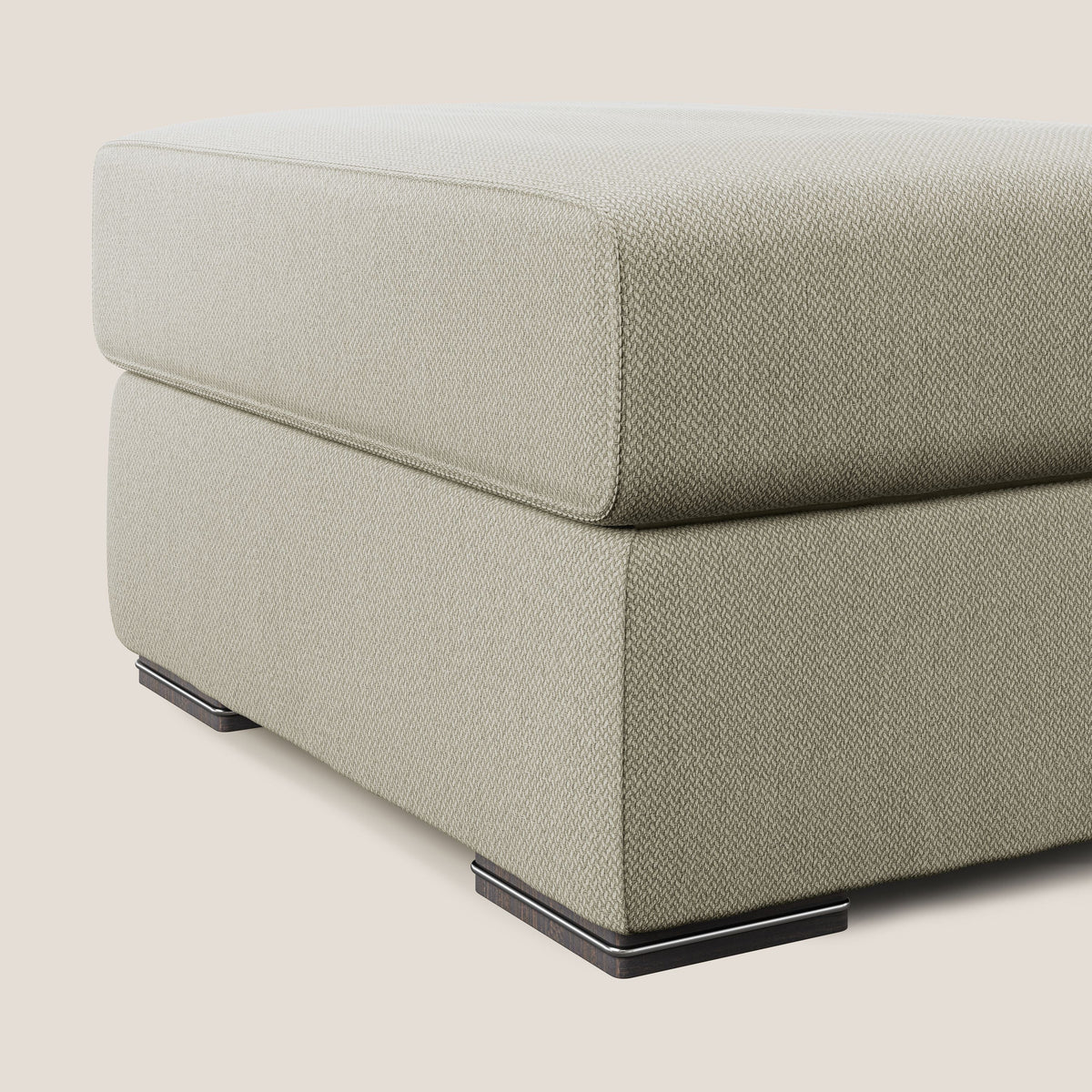 Sun pouf apribile contenitore in tessuto smacchiabile ad acqua T05 panna - divitt.sbs