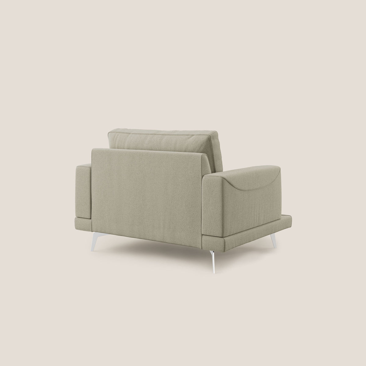 Dorian poltrona moderna in tessuto smacchiabile T05 panna - divitt.sbs