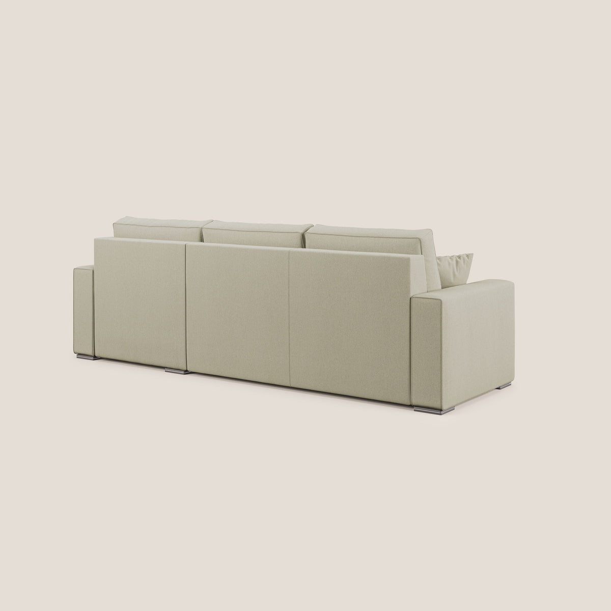 Dream Divano letto angolare in tessuto smacchiabile T05 panna - divitt.sbs