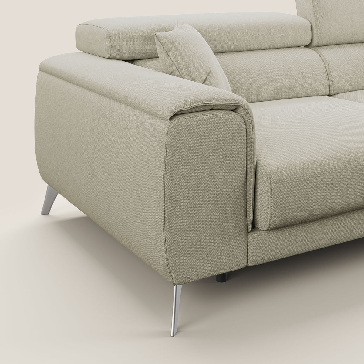 Fusion divano con sedute allungabili in tessuto smacchiabile T05 panna - divitt.sbs
