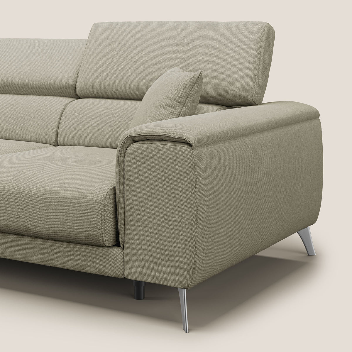 Fusion divano con 3 sedute allungabili in tessuto smacchiabile T05 panna - divitt.sbs
