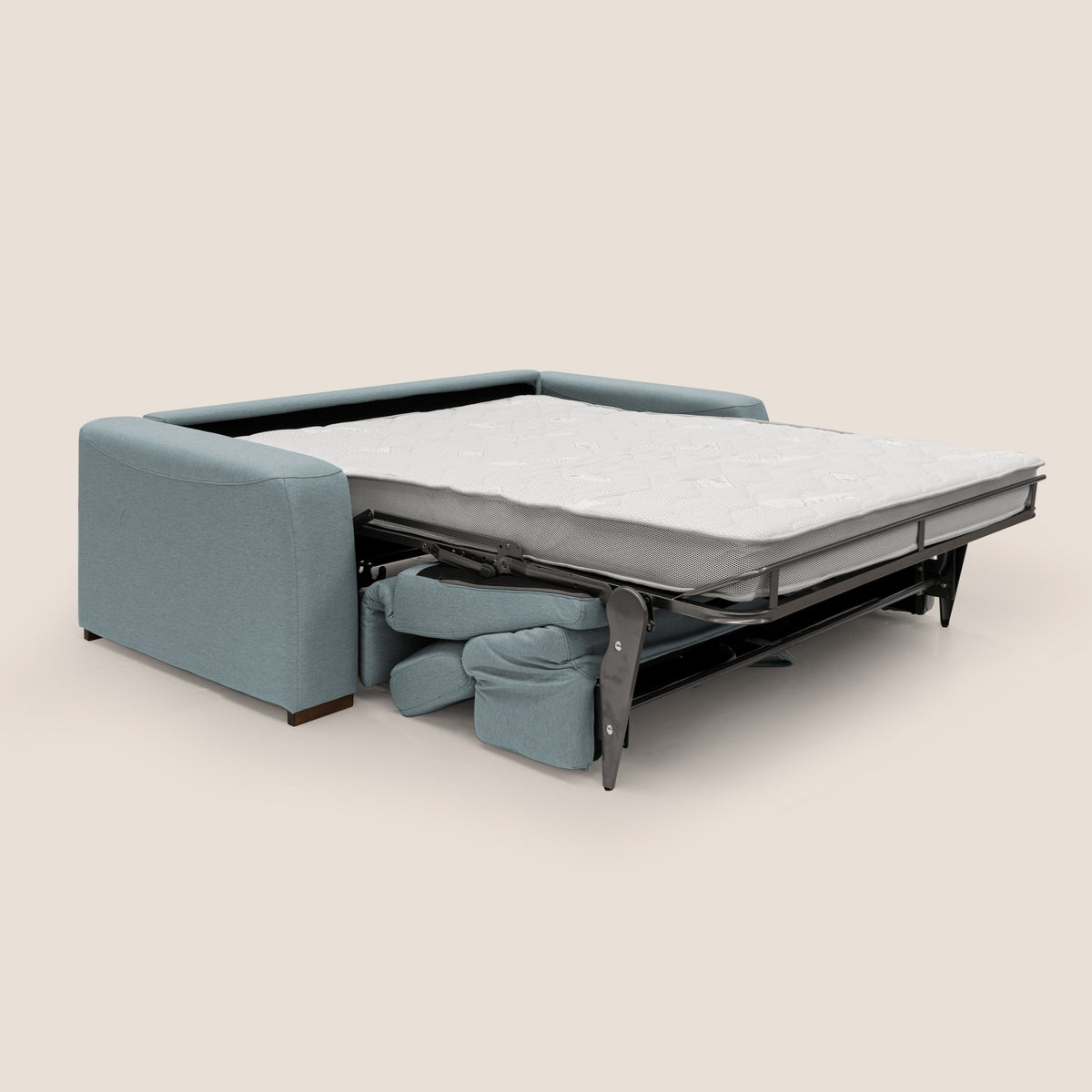 Poseidon divano letto + relax elettrico in tessuto smacchiabile impermeabile T05 carta da zucchero - divitt.sbs