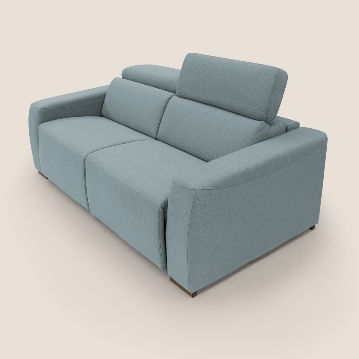 Poseidon divano letto + relax elettrico in tessuto smacchiabile impermeabile T05 carta da zucchero - divitt.sbs