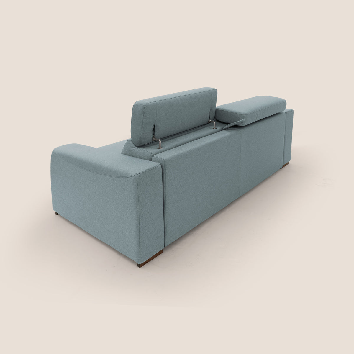 Poseidon divano letto + relax elettrico in tessuto smacchiabile impermeabile T05 carta da zucchero - divitt.sbs