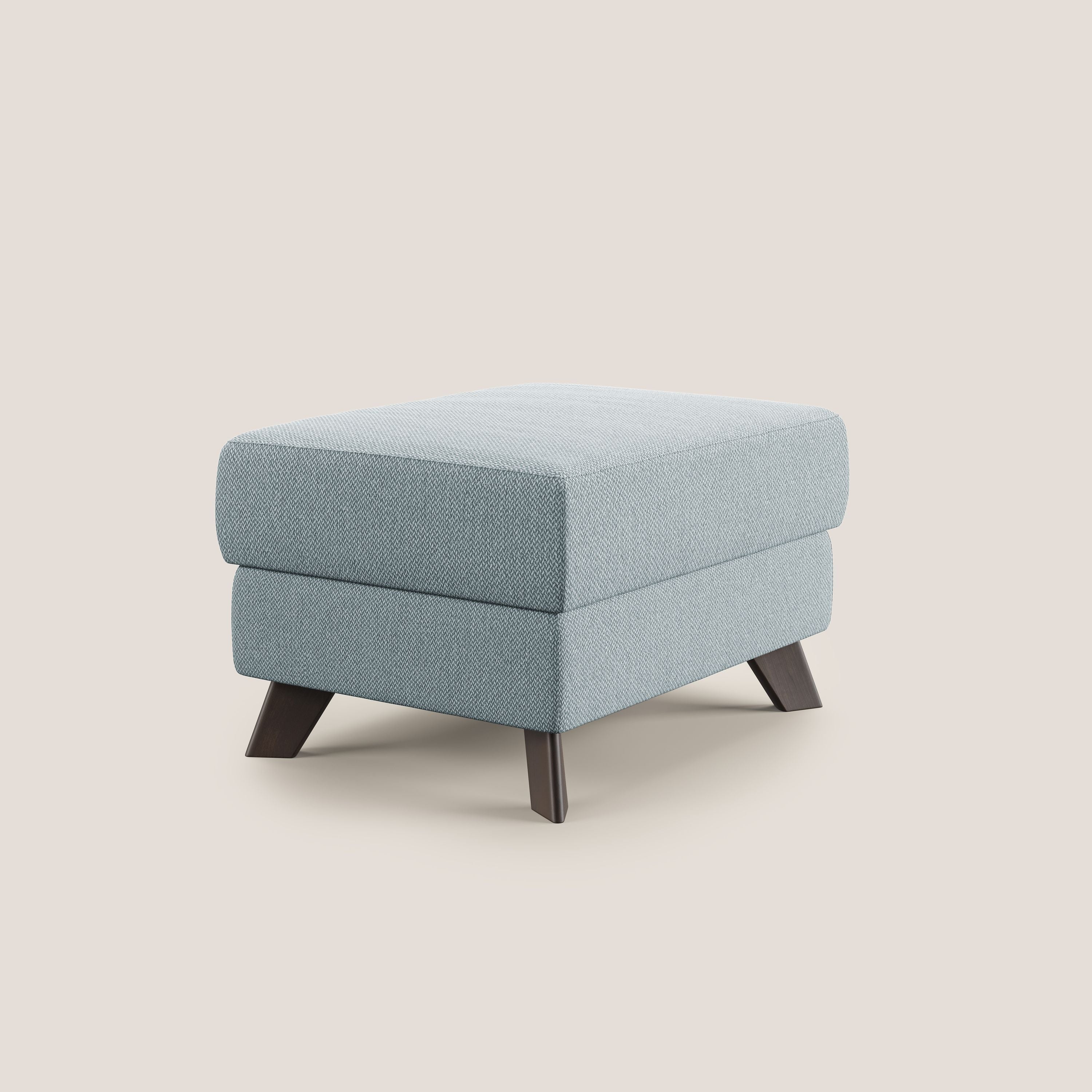 Moon Pouf contenitore e piedini alti in tessuto smacchiabile con acqua T05 carta da zucchero - divitt.sbs