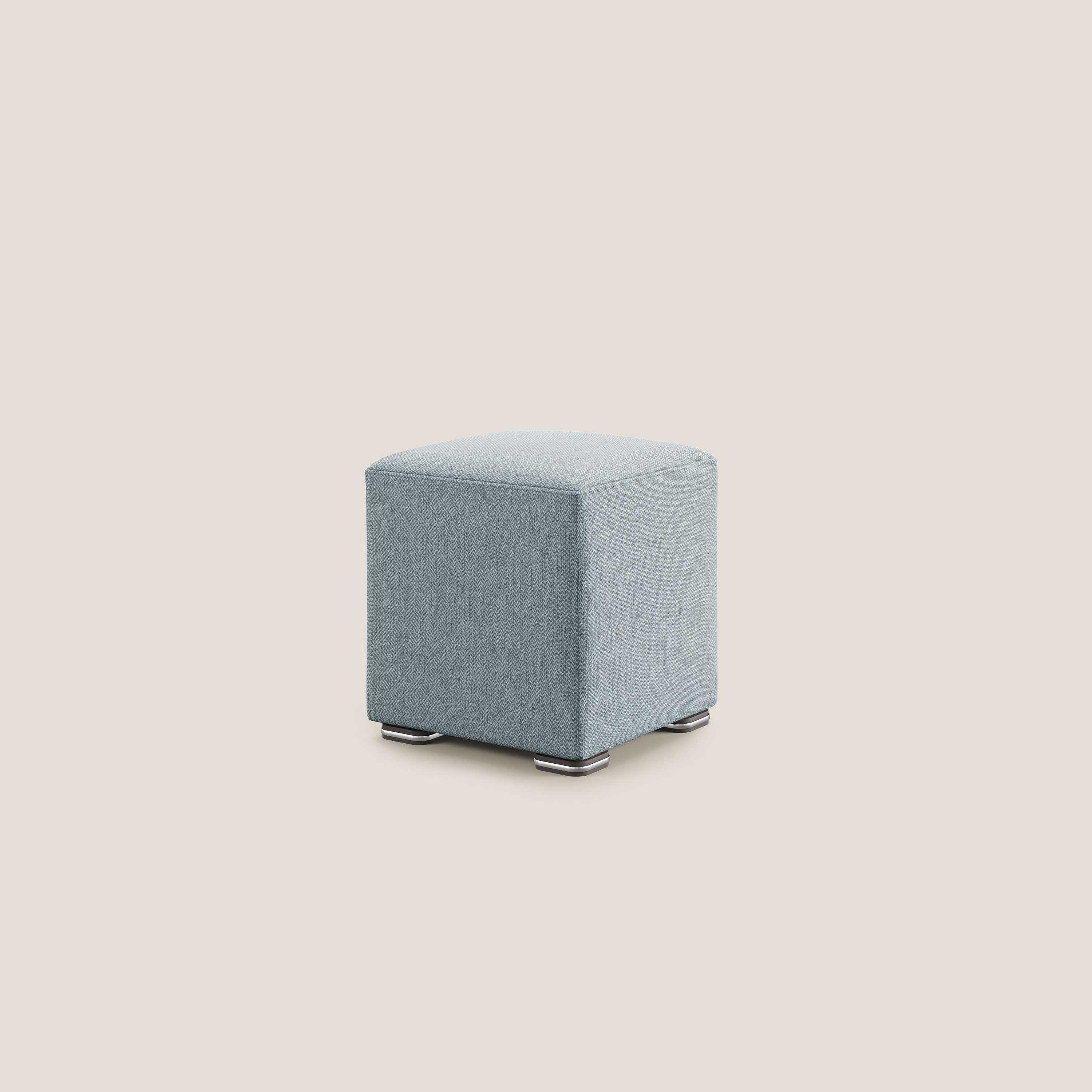 Cube pouf in tessuto morbido smacchiabile T05 carta da zucchero - divitt.sbs