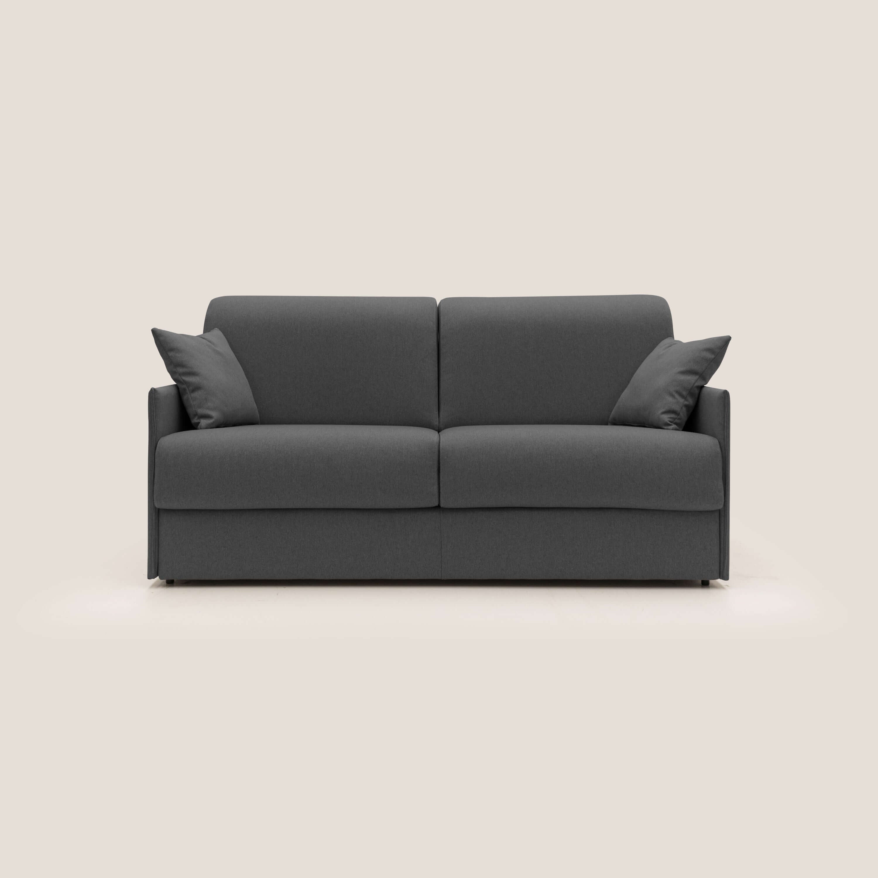 Evans Divano letto matrimoniale in tessuto impermeabile T13 antracite - divitt.sbs