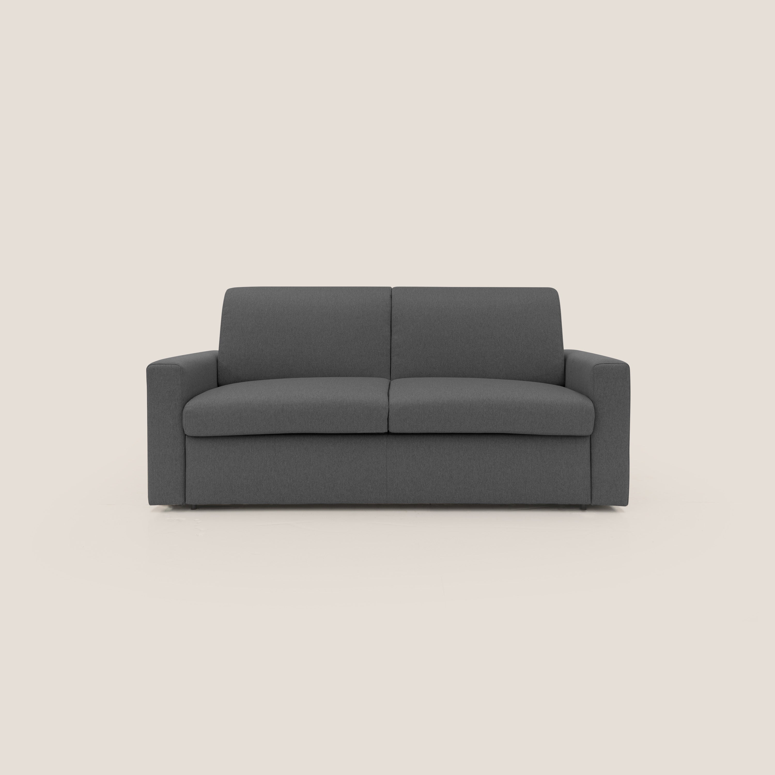 Kansas Divano letto matrimoniale alto 20 cm in tessuto impermeabile misto cotone T13 antracite - divitt.sbs