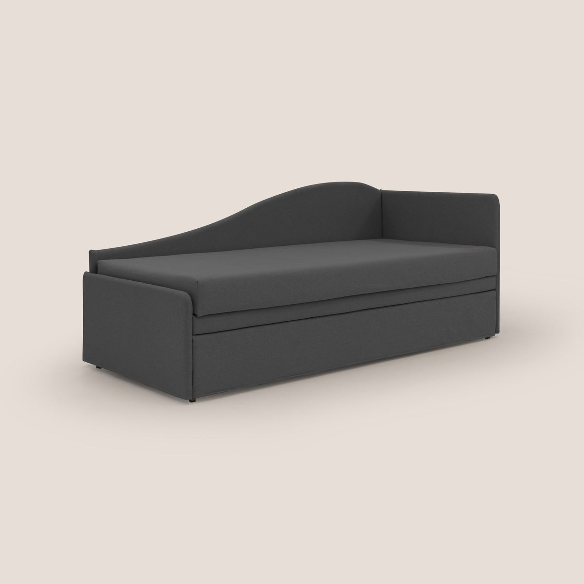 Nolo Divano duplex con doppio letto in tessuto simil cotone impermeabile T13 antracite - divitt.sbs