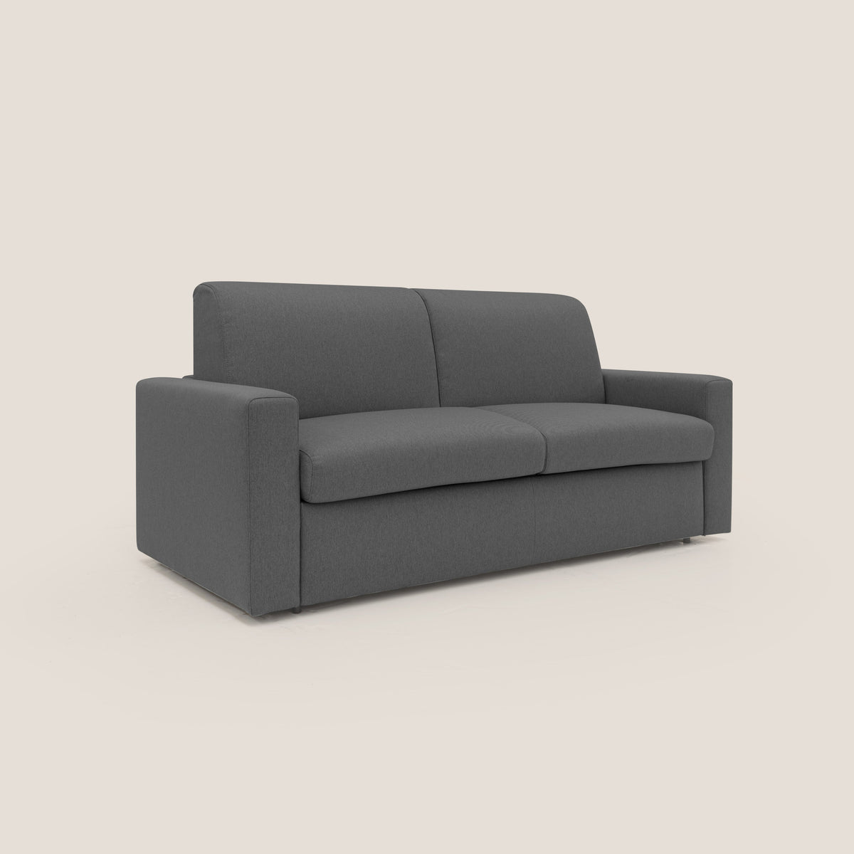 Kansas Divano letto matrimoniale alto 20 cm in tessuto impermeabile misto cotone T13 antracite - divitt.sbs