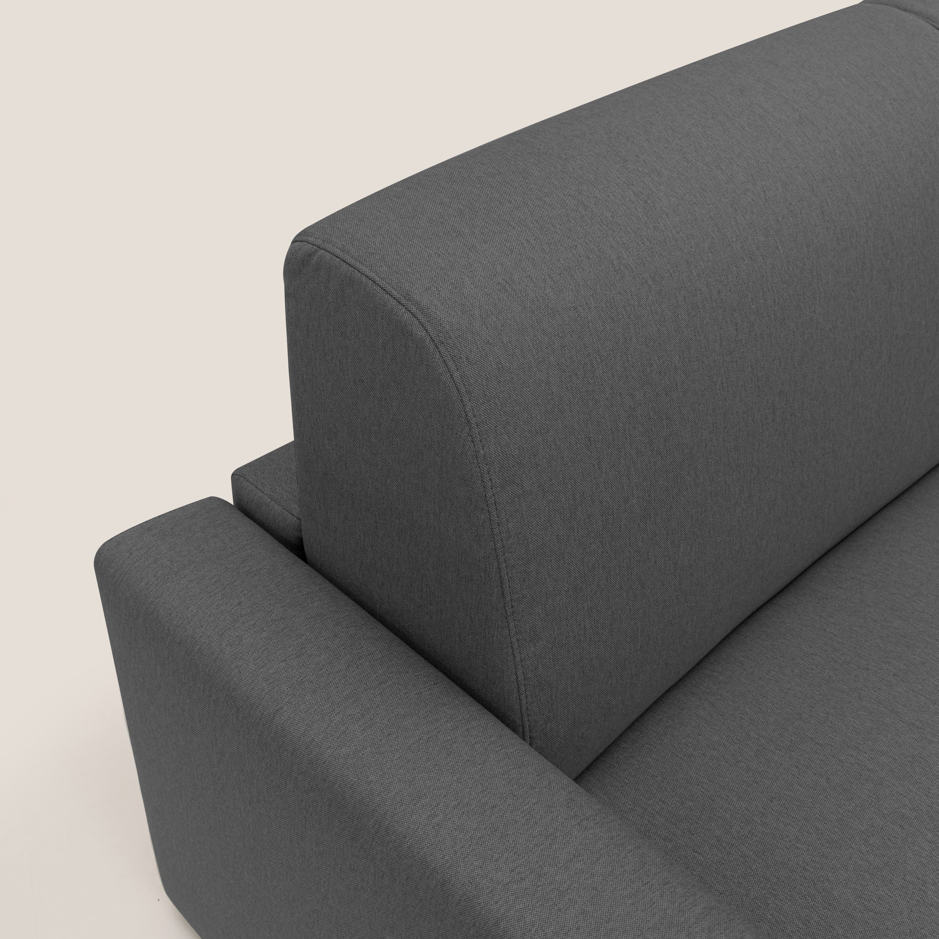 Kansas Divano letto matrimoniale alto 20 cm in tessuto impermeabile misto cotone T13 antracite - divitt.sbs