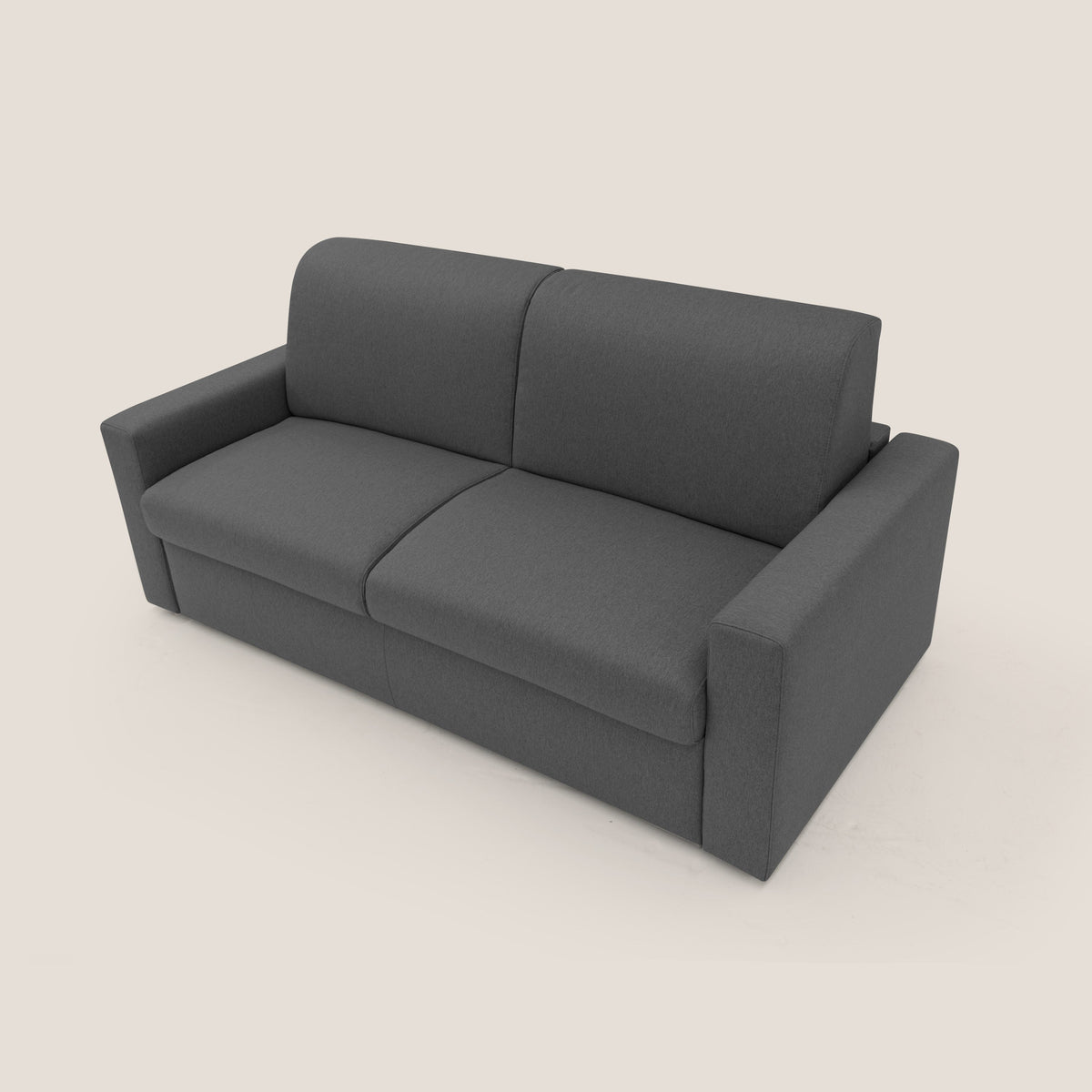 Kansas Divano letto matrimoniale alto 20 cm in tessuto impermeabile misto cotone T13 antracite - divitt.sbs