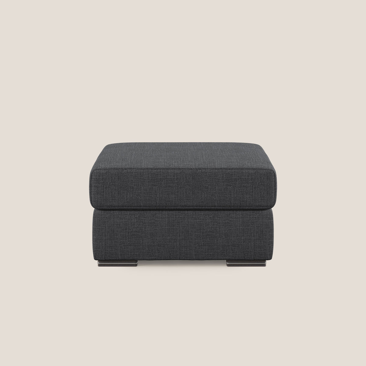 Sun pouf apribile contenitore in tessuto impermeabile morbido intreccio T06 antracite - divitt.sbs