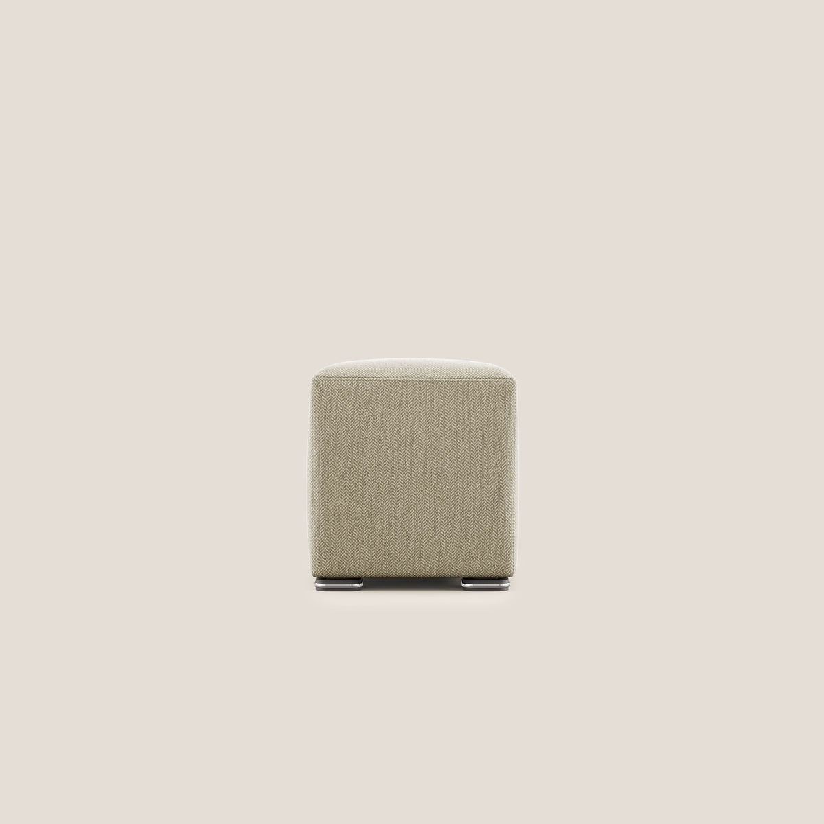 Cube pouf in tessuto morbido smacchiabile T05 cammello - divitt.sbs