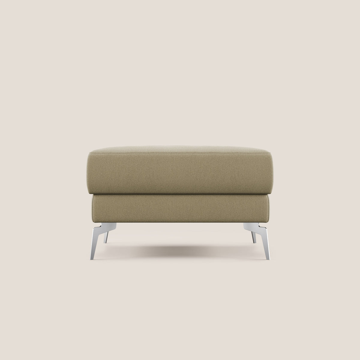 Star Pouf con piedini alti in tessuto smacchiabile T05 cammello - divitt.sbs