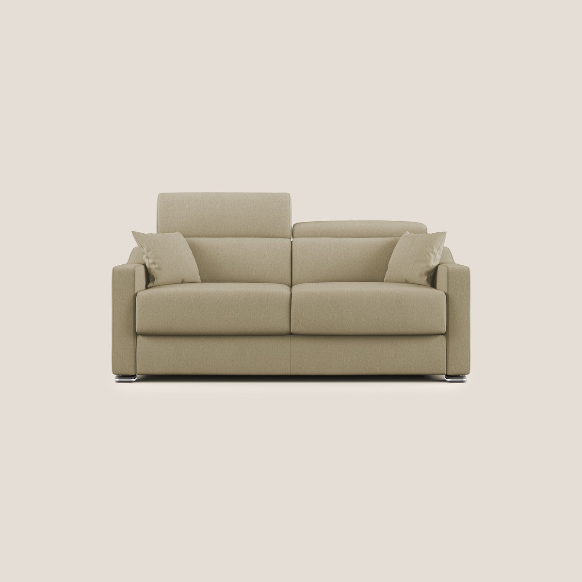 Amber divano letto matrimoniale in tessuto smacchiabile T05 cammello - divitt.sbs