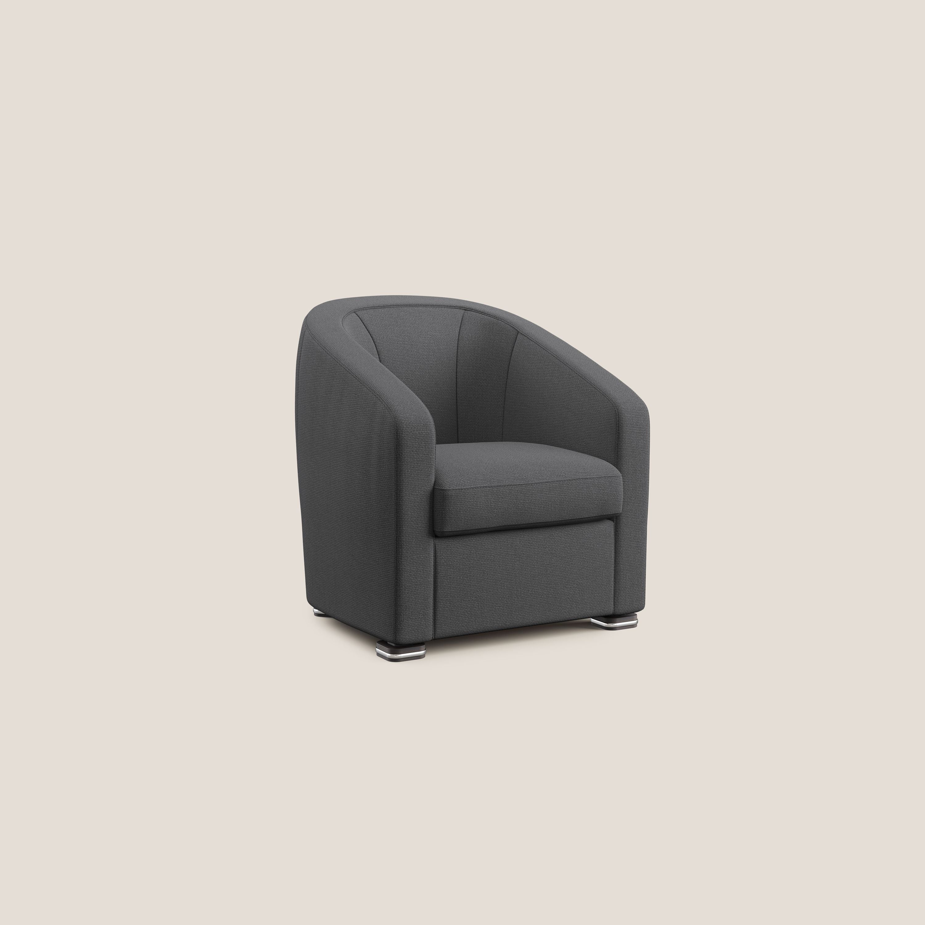 Cloe Poltroncina in tessuto smacchiabile con acqua QuickClean T08 antracite - divitt.sbs