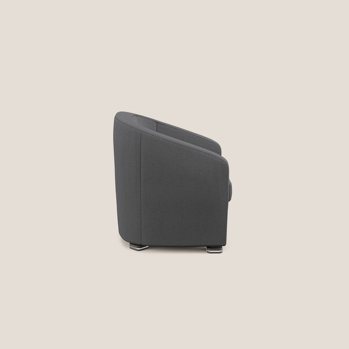 Cloe Poltroncina in tessuto smacchiabile con acqua QuickClean T08 antracite - divitt.sbs