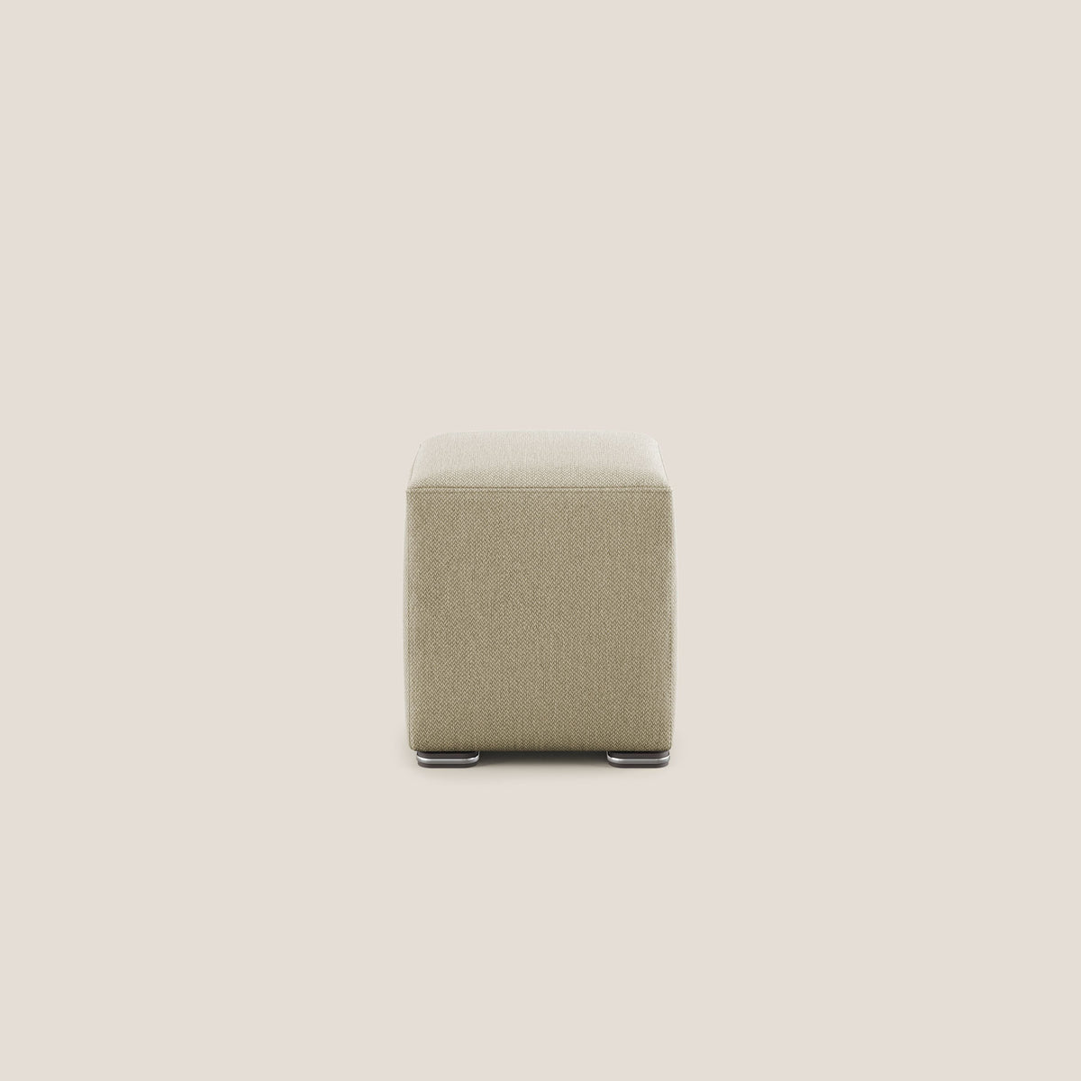 Cube pouf in tessuto morbido smacchiabile T05 cammello - divitt.sbs