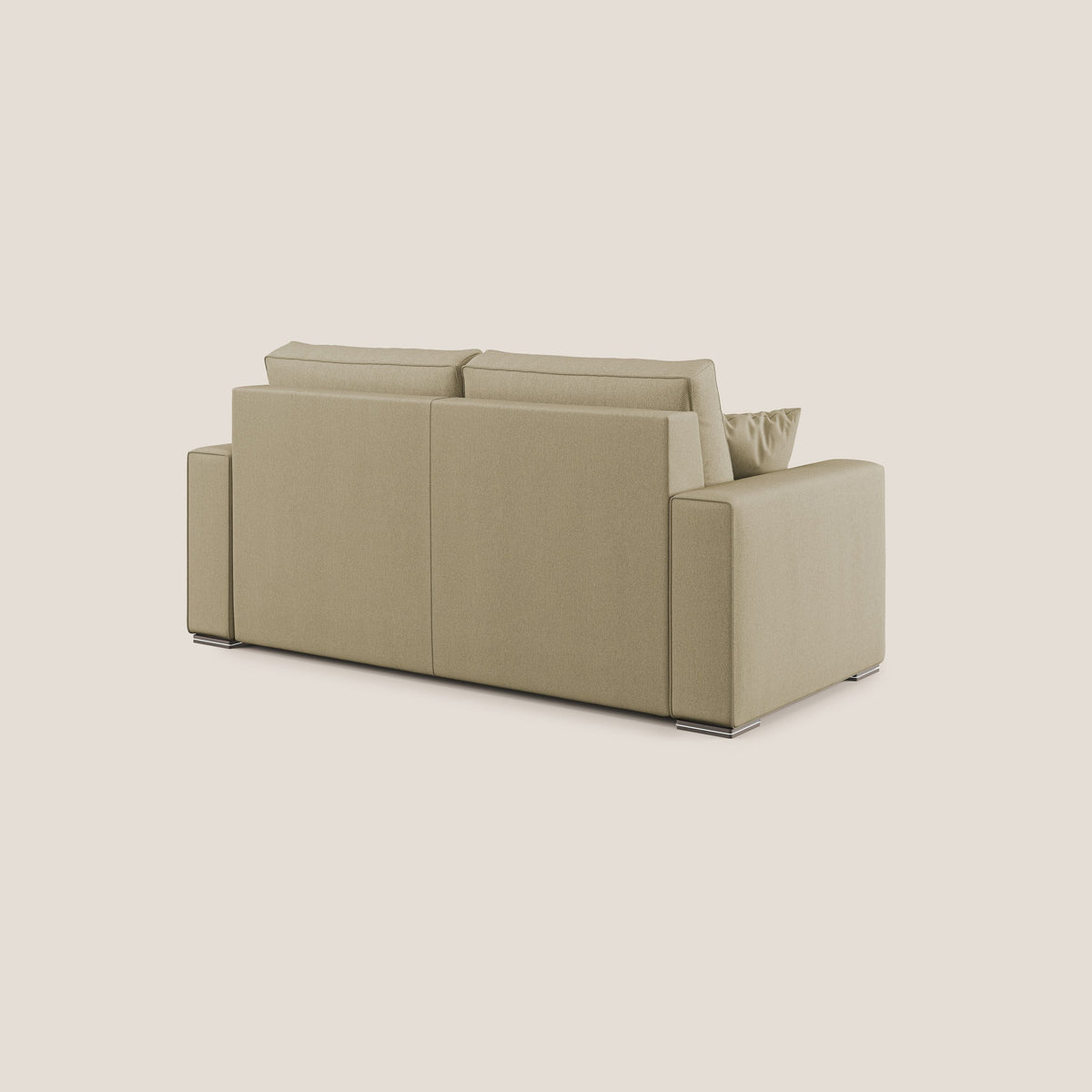 Dream Divano letto moderno dai morbidi cuscini in tessuto smacchiabile T05 cammello - divitt.sbs
