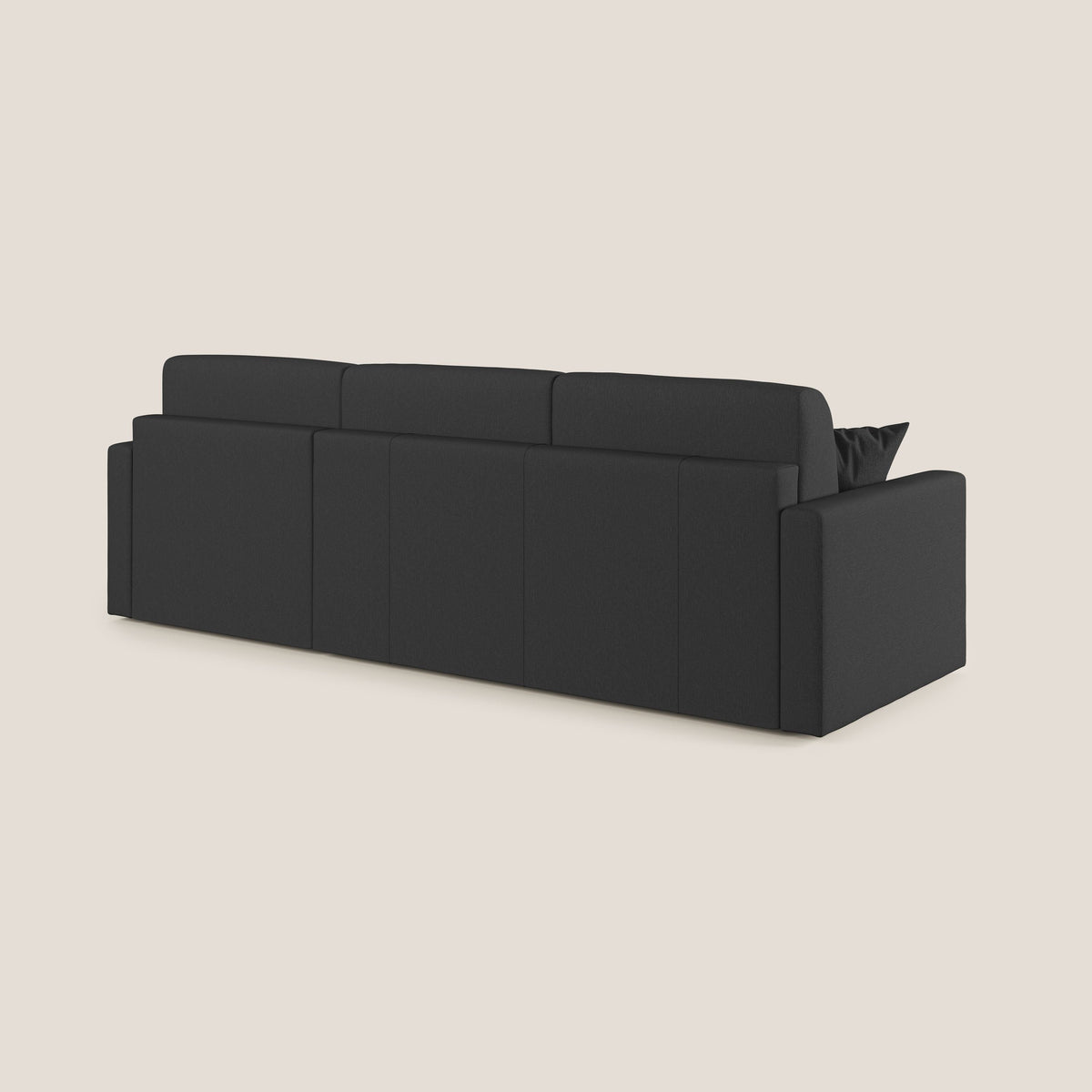 Chris Divano letto angolare 5 posti in tessuto impermeabile T13 antracite - divitt.sbs