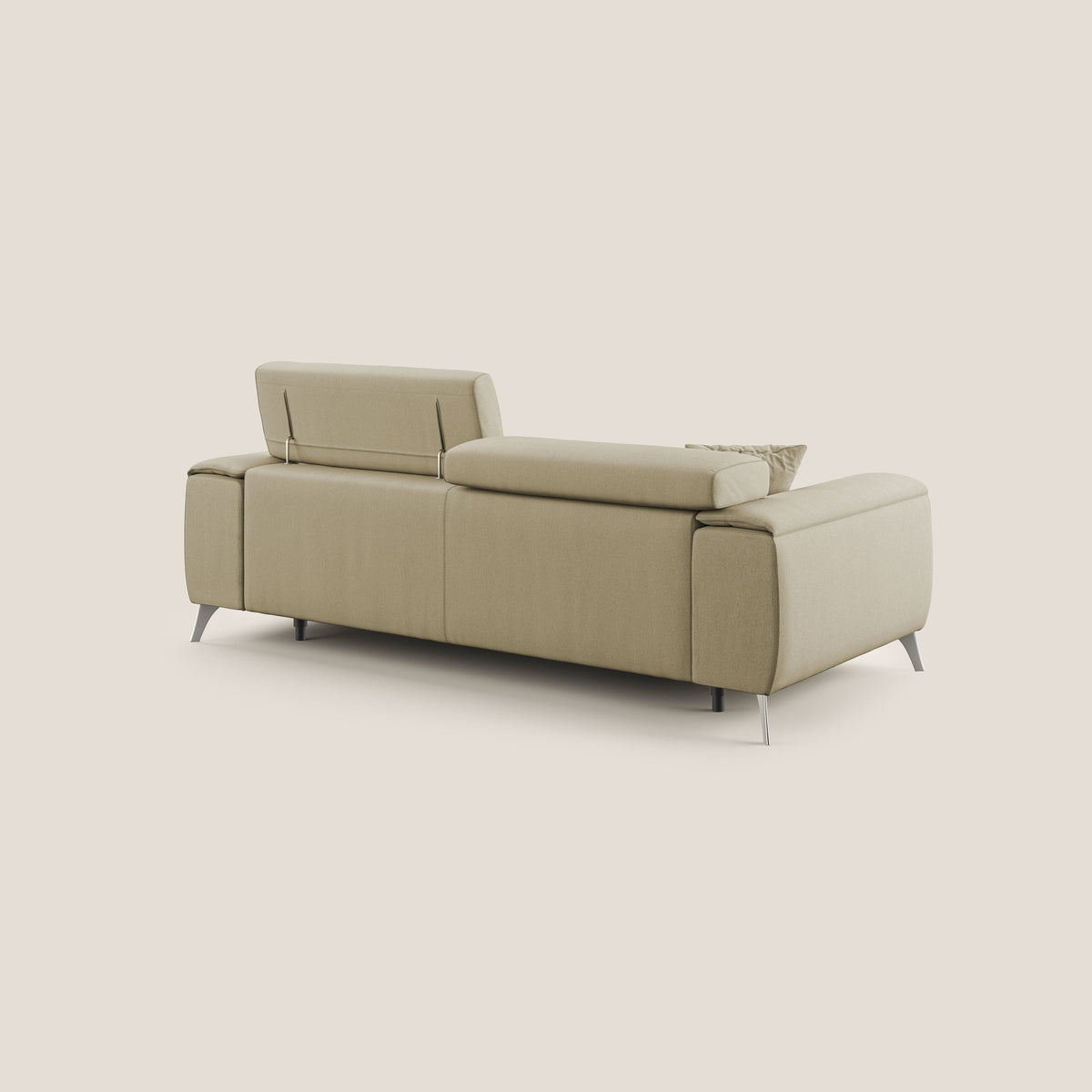 Fusion divano con sedute allungabili in tessuto smacchiabile T05 cammello - divitt.sbs