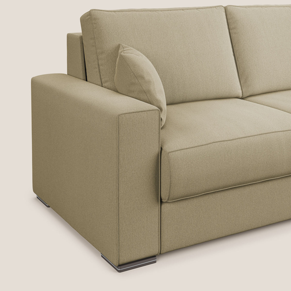 Dream Divano letto angolare in tessuto smacchiabile T05 cammello - divitt.sbs