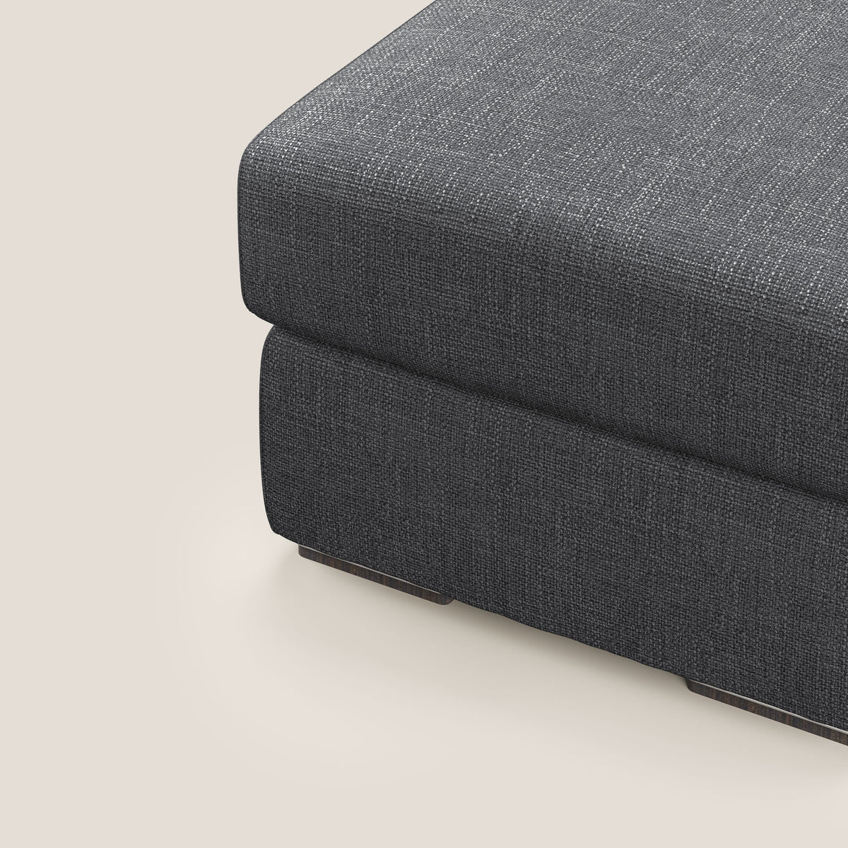 Sun pouf apribile contenitore in tessuto impermeabile morbido intreccio T06 antracite - divitt.sbs