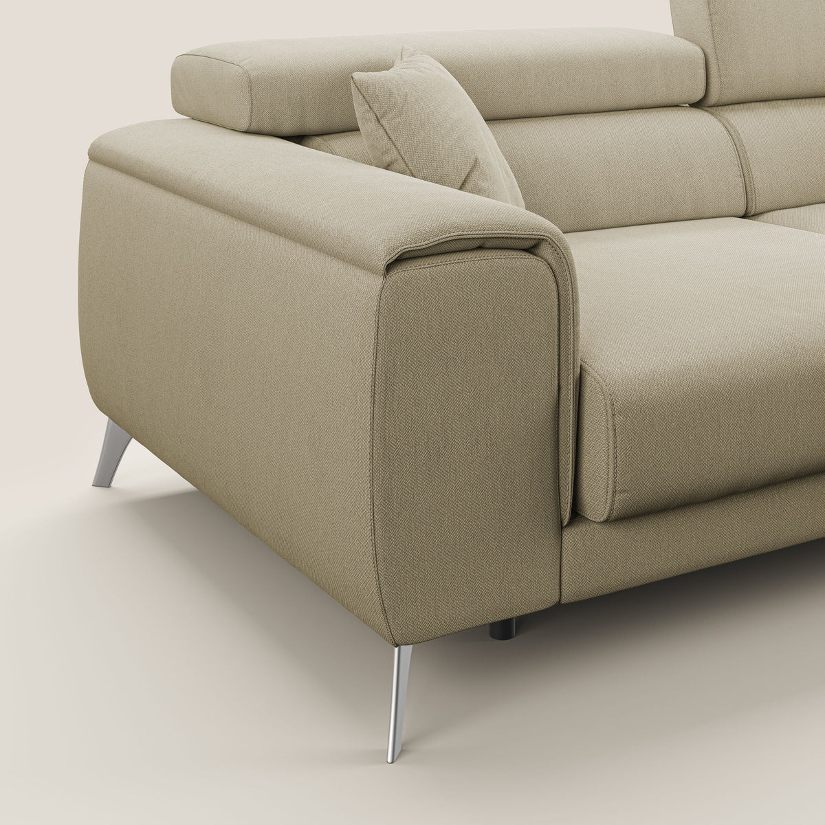 Fusion divano con sedute allungabili in tessuto smacchiabile T05 cammello - divitt.sbs