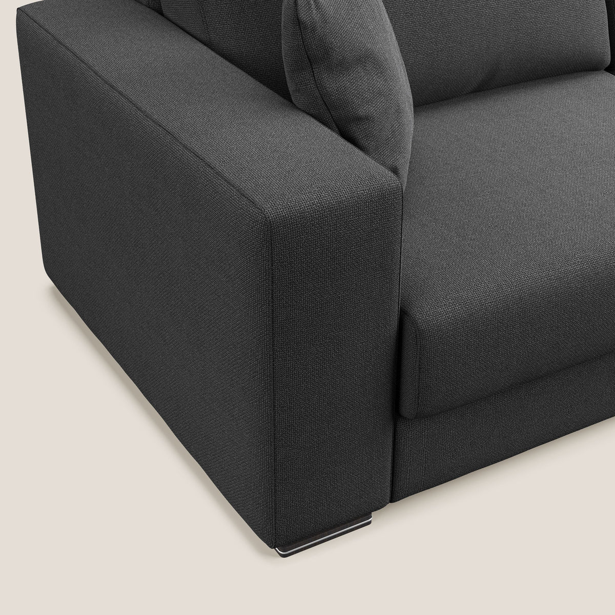 Marte divano in tessuto smacchiabile impermeabile T08 antracite - divitt.sbs