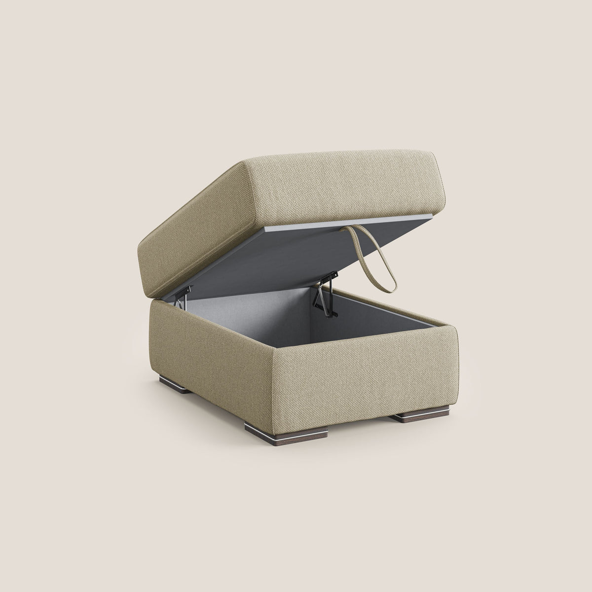Sun pouf apribile contenitore in tessuto smacchiabile ad acqua T05 cammello - divitt.sbs