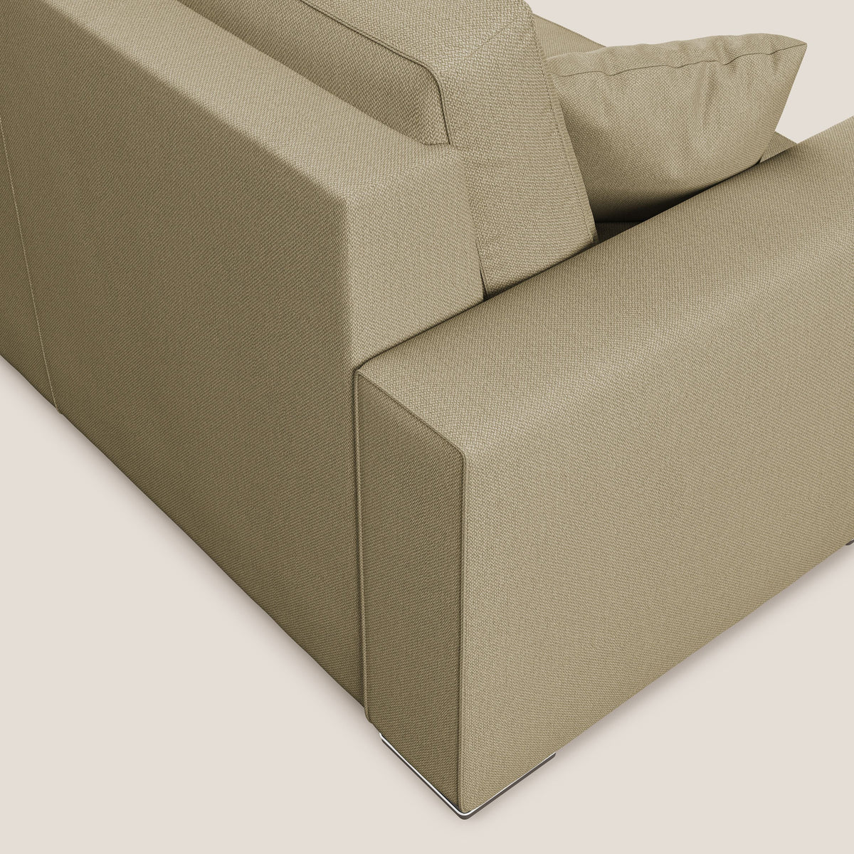 Dream Divano letto moderno dai morbidi cuscini in tessuto smacchiabile T05 cammello - divitt.sbs
