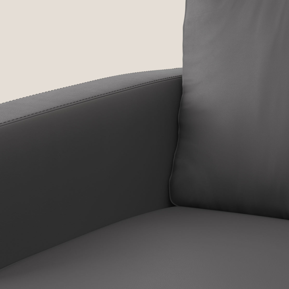 Orione Poltroncina in ecopelle moderna e impermeabile T04 antracite - divitt.sbs