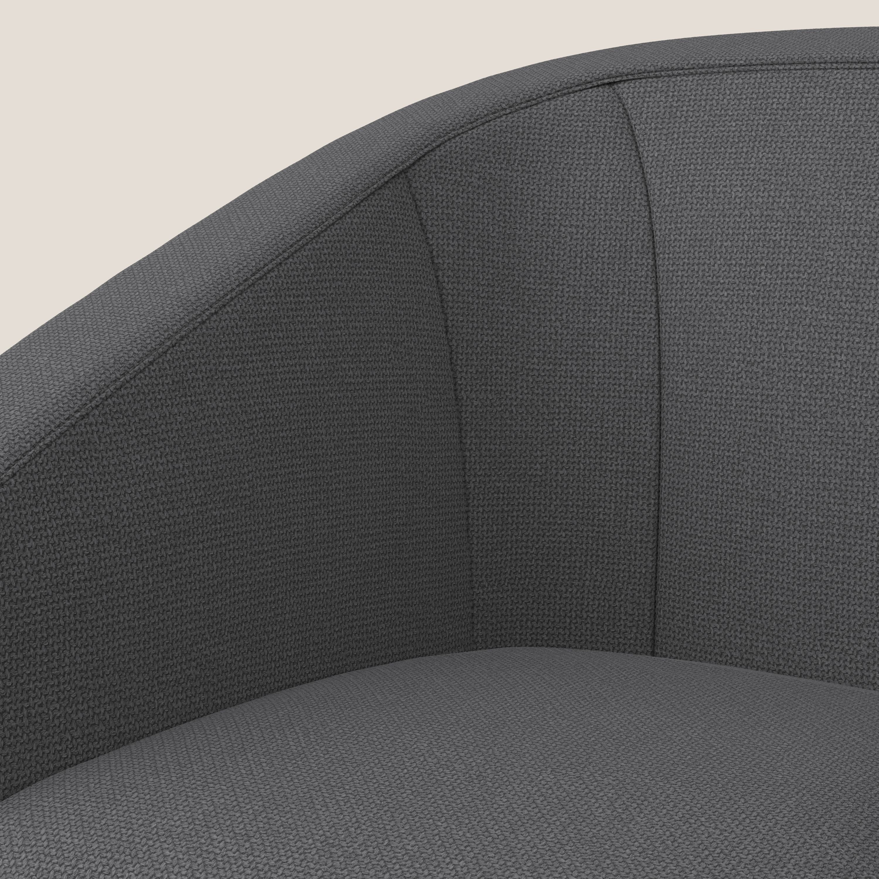 Cloe Poltroncina in tessuto smacchiabile con acqua QuickClean T08 antracite - divitt.sbs
