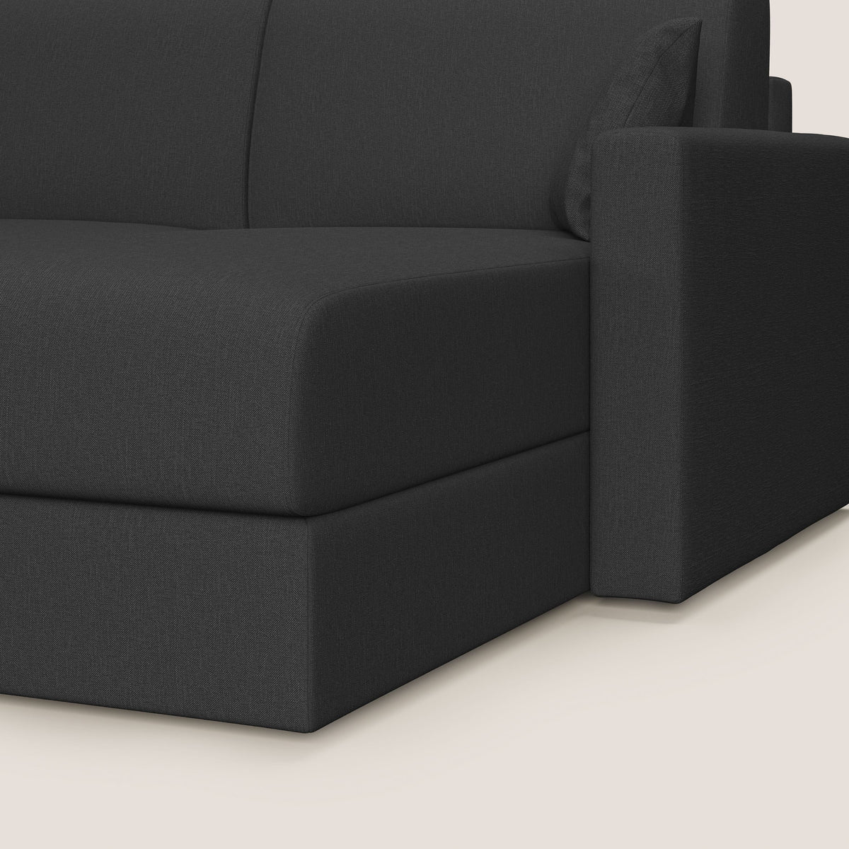 Chris Divano letto angolare 5 posti in tessuto impermeabile T13 antracite - divitt.sbs