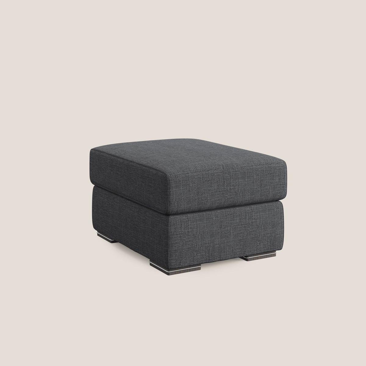 Sun pouf apribile contenitore in tessuto impermeabile morbido intreccio T06 antracite - divitt.sbs