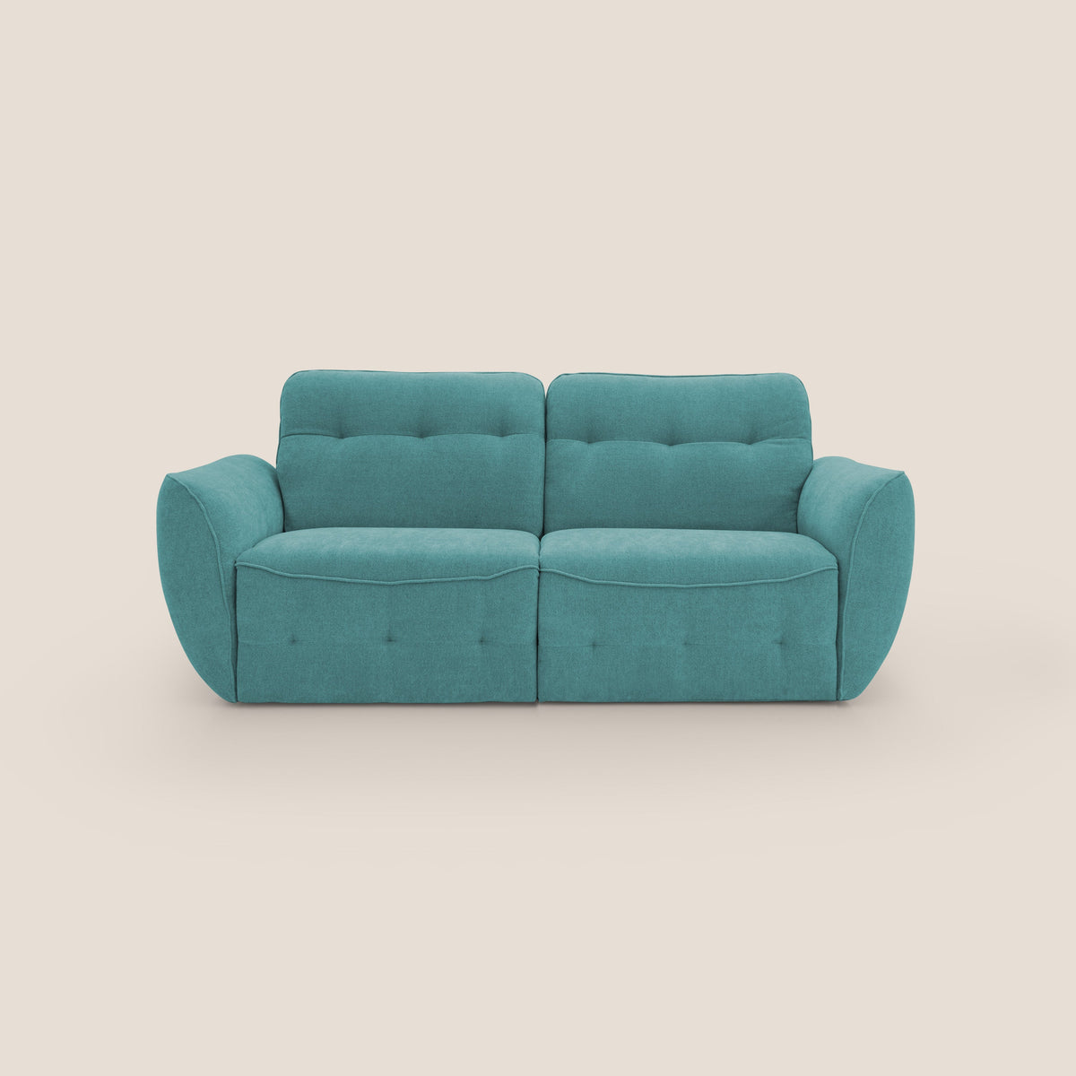 Cerbero divano 2 e 3 posti in morbido bouclé impermeabile T07 azzurro - divitt.sbs
