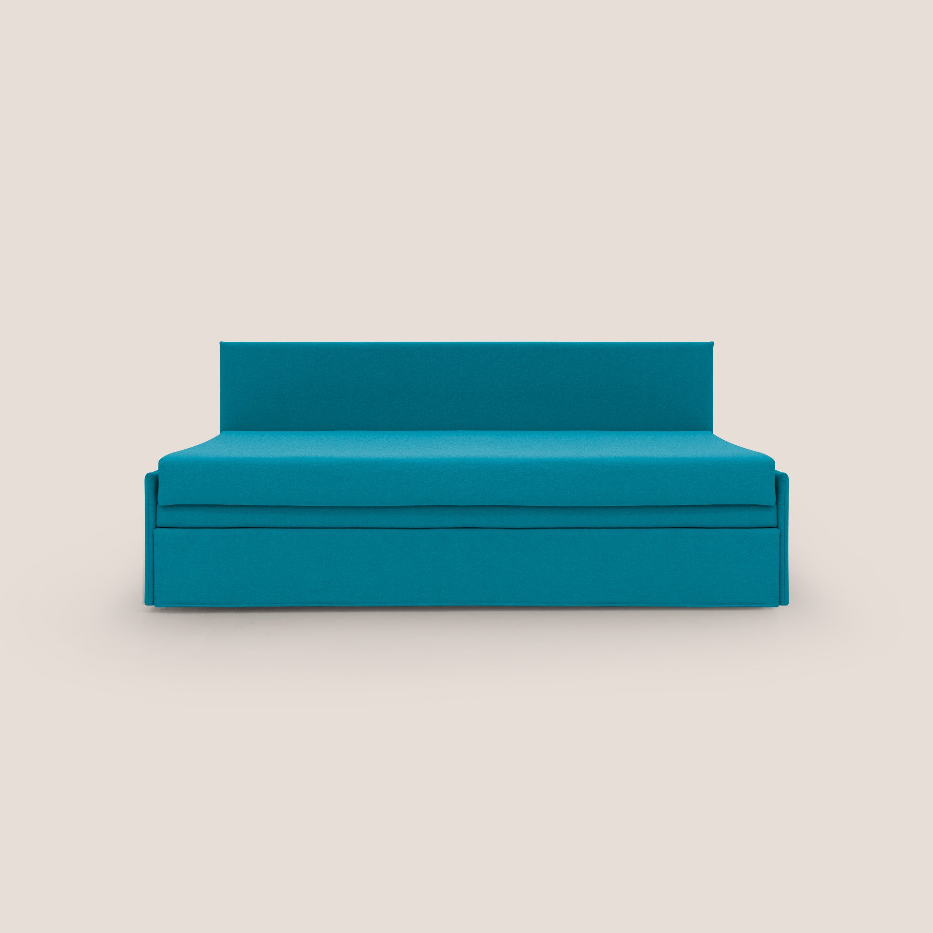 Naviglio Divano duplex con doppio letto in tessuto simil cotone impermeabile T13 azzurro - divitt.sbs