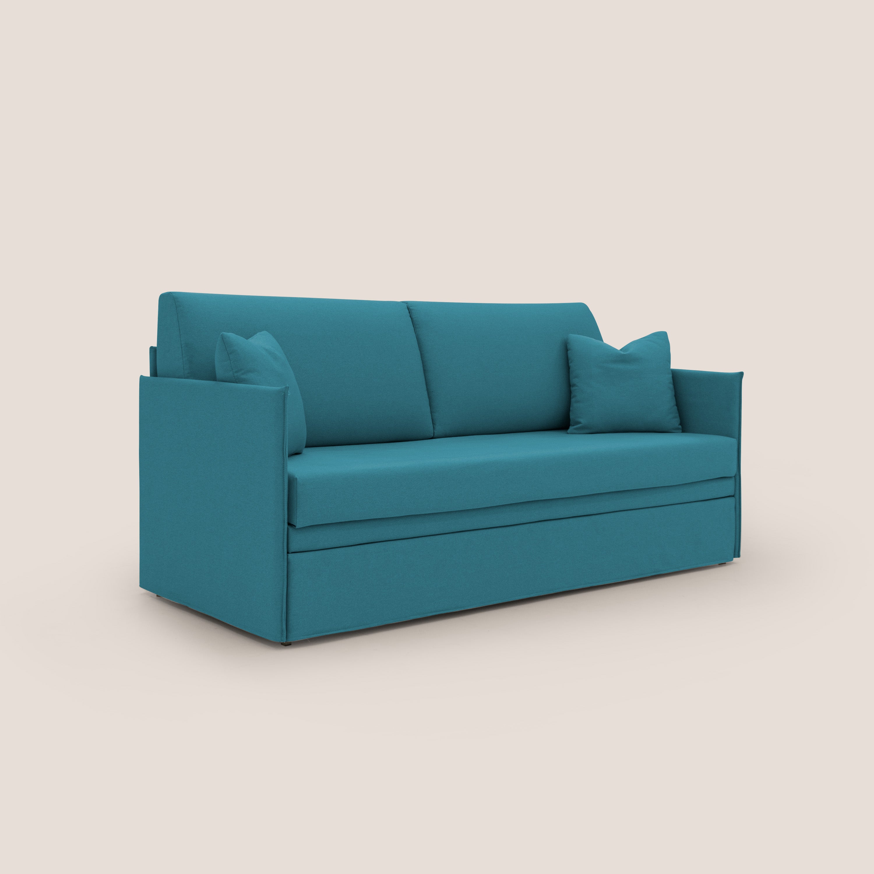 Tortona Divano duplex con doppio letto in tessuto simil cotone impermeabile T13 azzurro - divitt.sbs