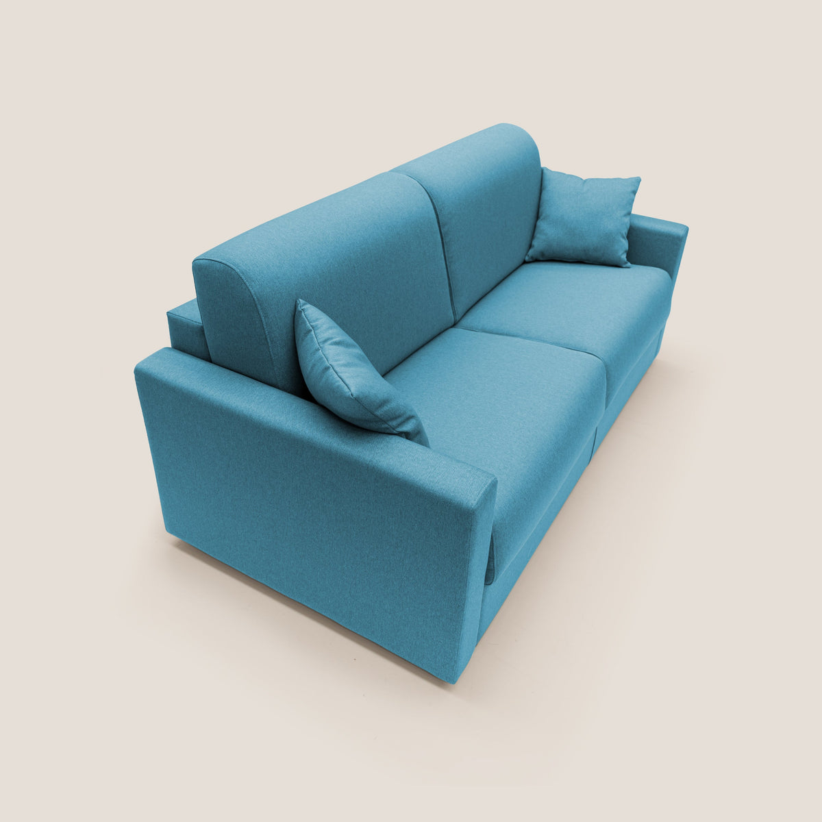 Chris Divano letto matrimoniale in tessuto impermeabile T13 azzurro - divitt.sbs