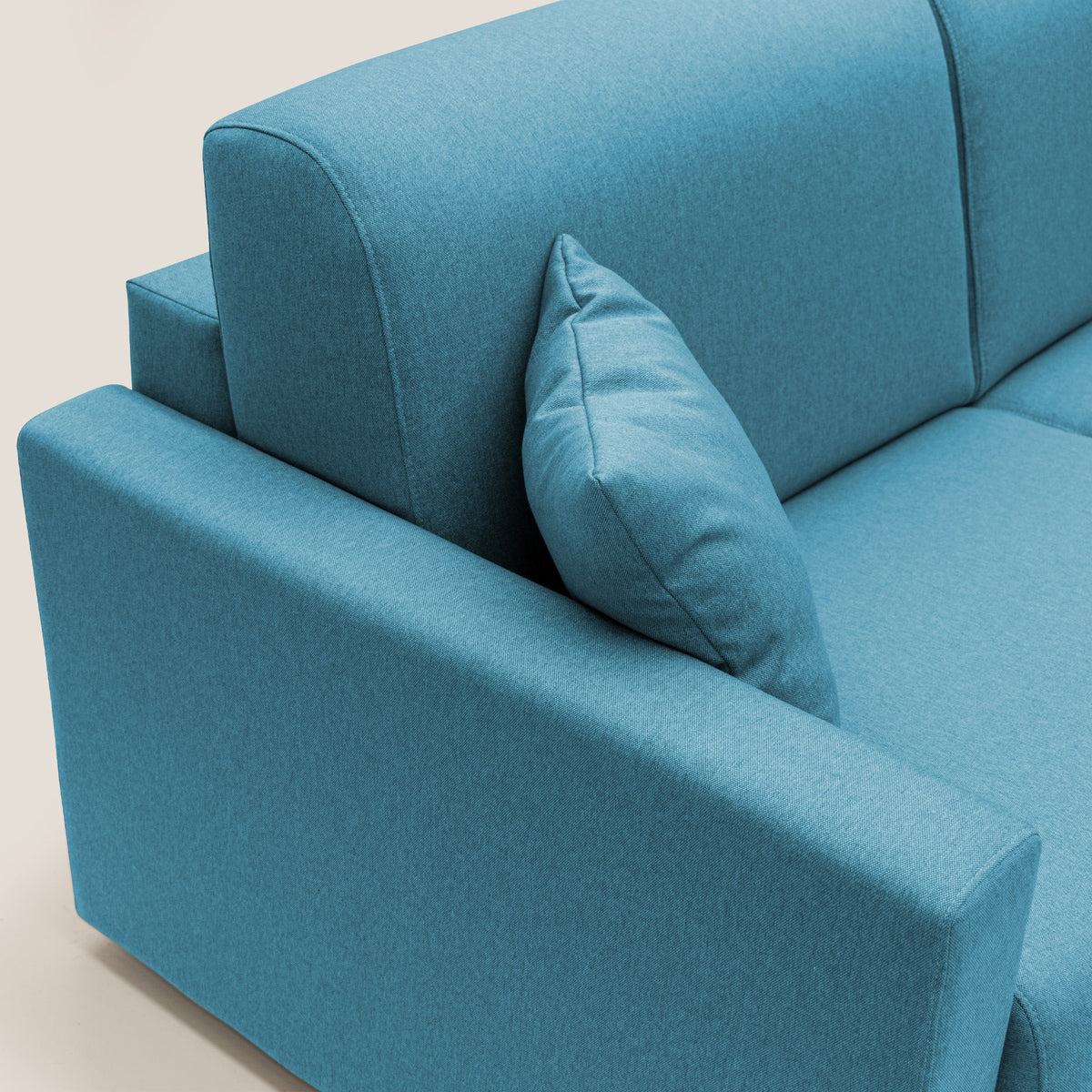 Chris Divano letto matrimoniale in tessuto impermeabile T13 azzurro - divitt.sbs